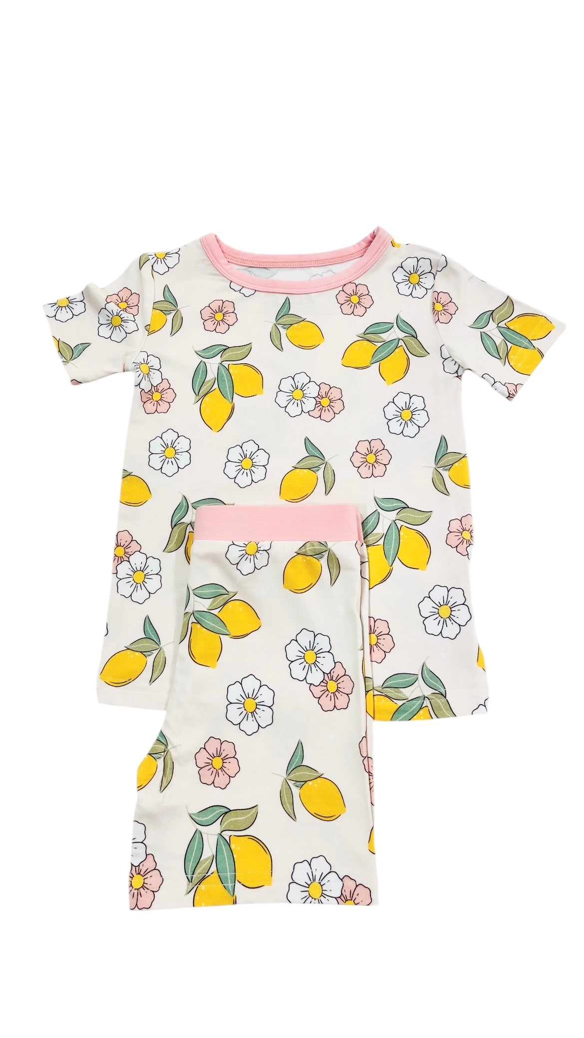 Lemon Two-Piece Short Sleeve & Shorts Set