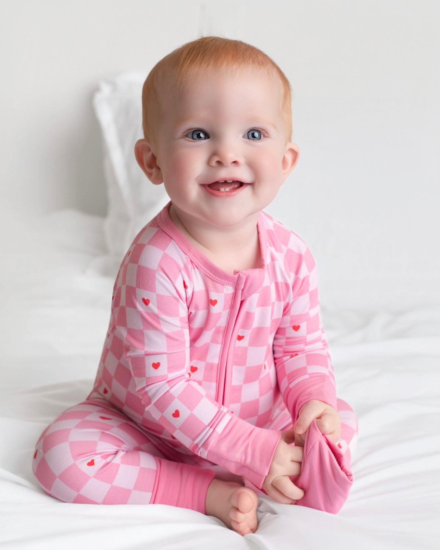 Checkered Love Zip Romper