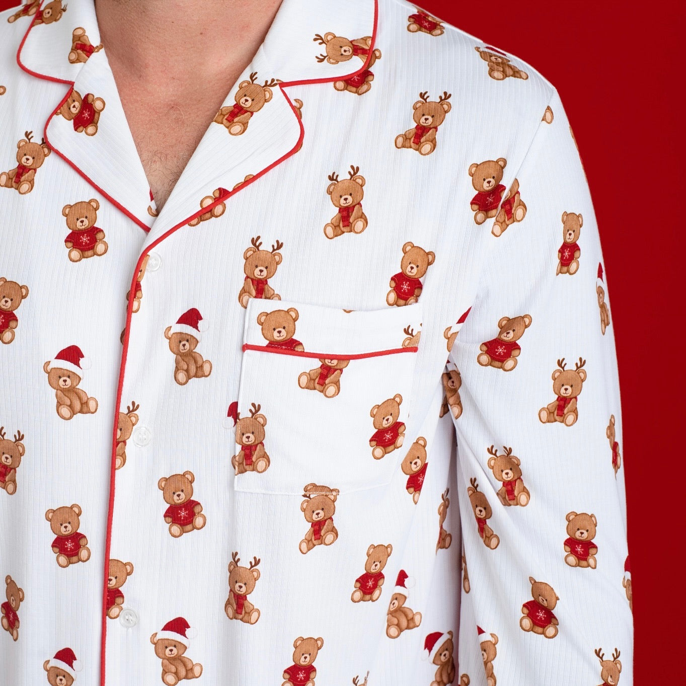 Christmas Bears Ribbed Men's Pajama Set PRE ORDER SHIPPING 11/1-11/15