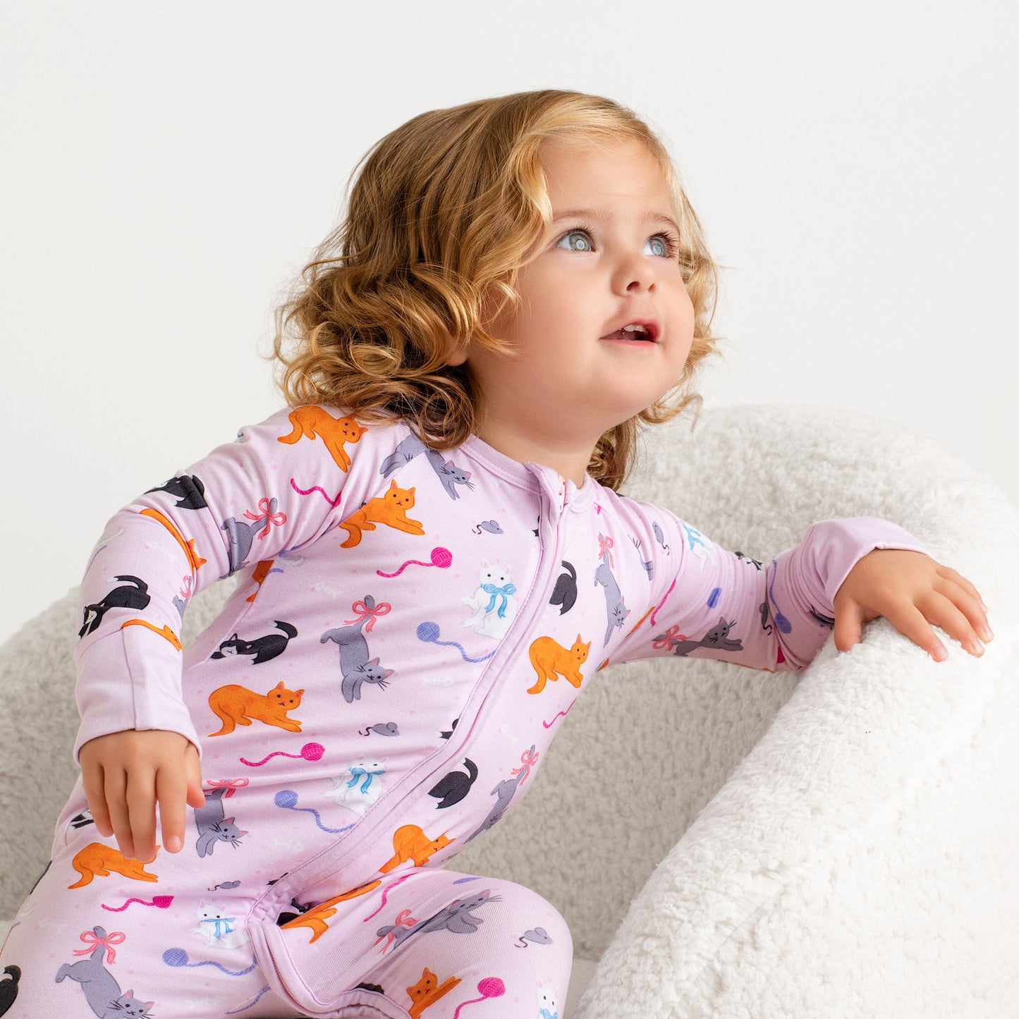 Cats & Bows Zip Romper