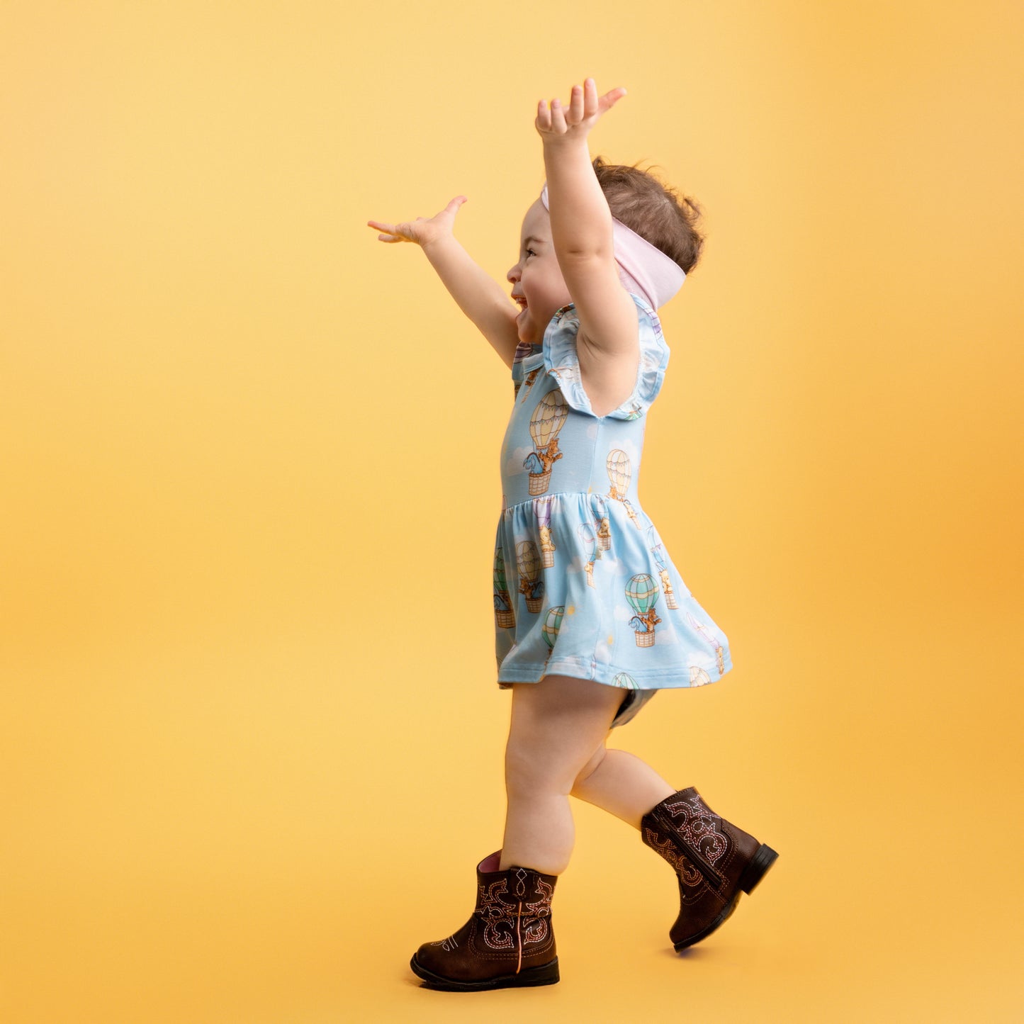 Bear In The Air Twirl Dress with bodysuit