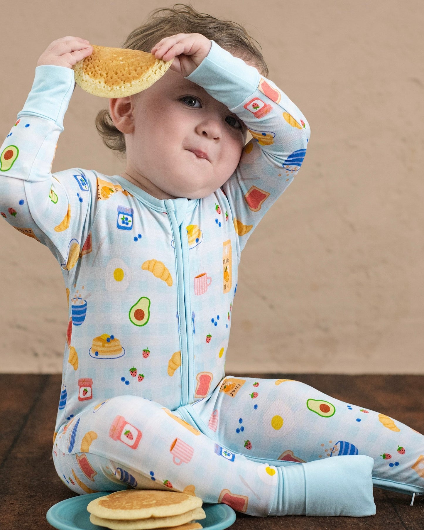Breakfast Buddies Zip Romper