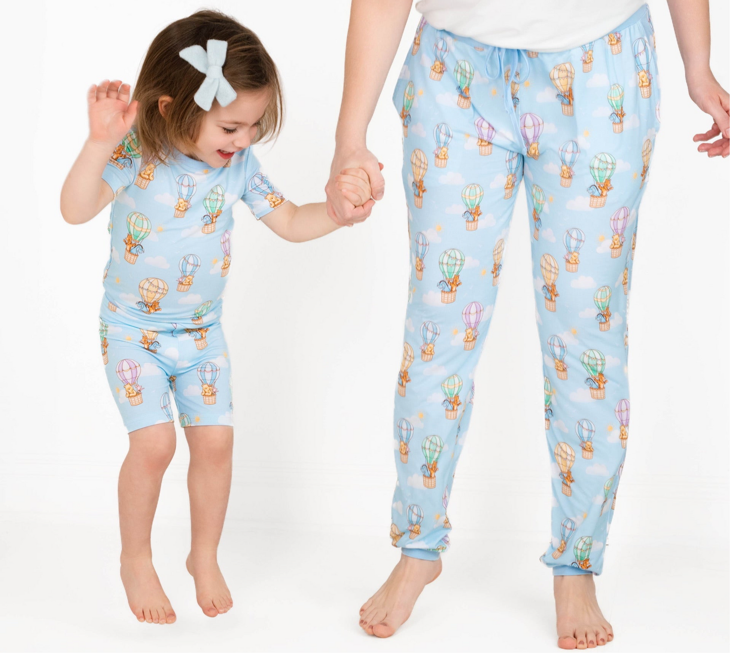 Bear In The Air Two-Piece Short Sleeve & Shorts Set