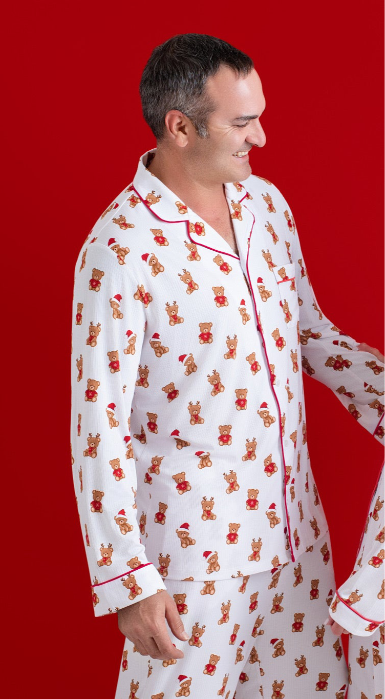 Christmas Bears Ribbed Men's Pajama Set PRE ORDER SHIPPING 11/1-11/15