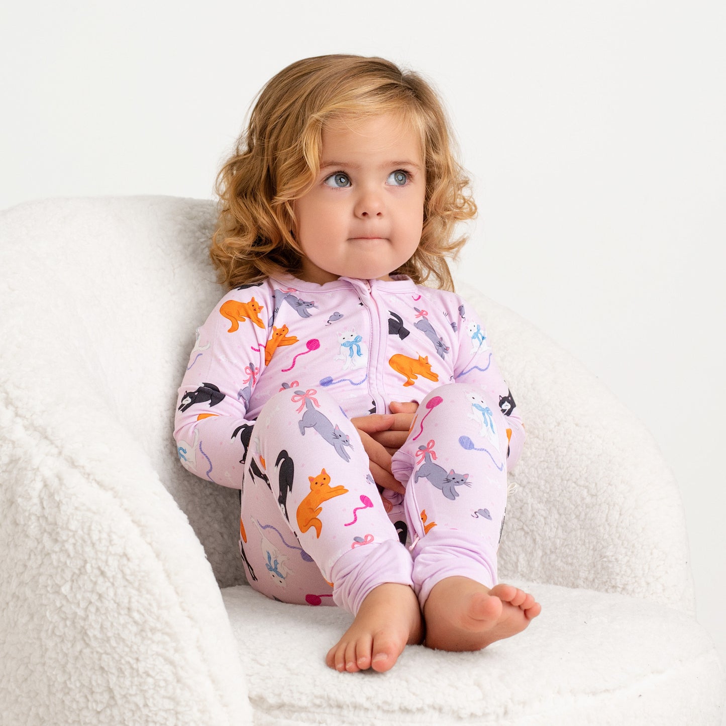 Cats & Bows Zip Romper