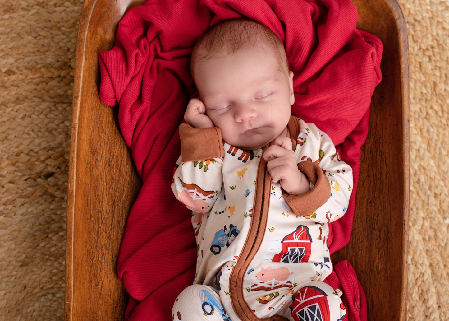 Tiny Farmers Zip Romper