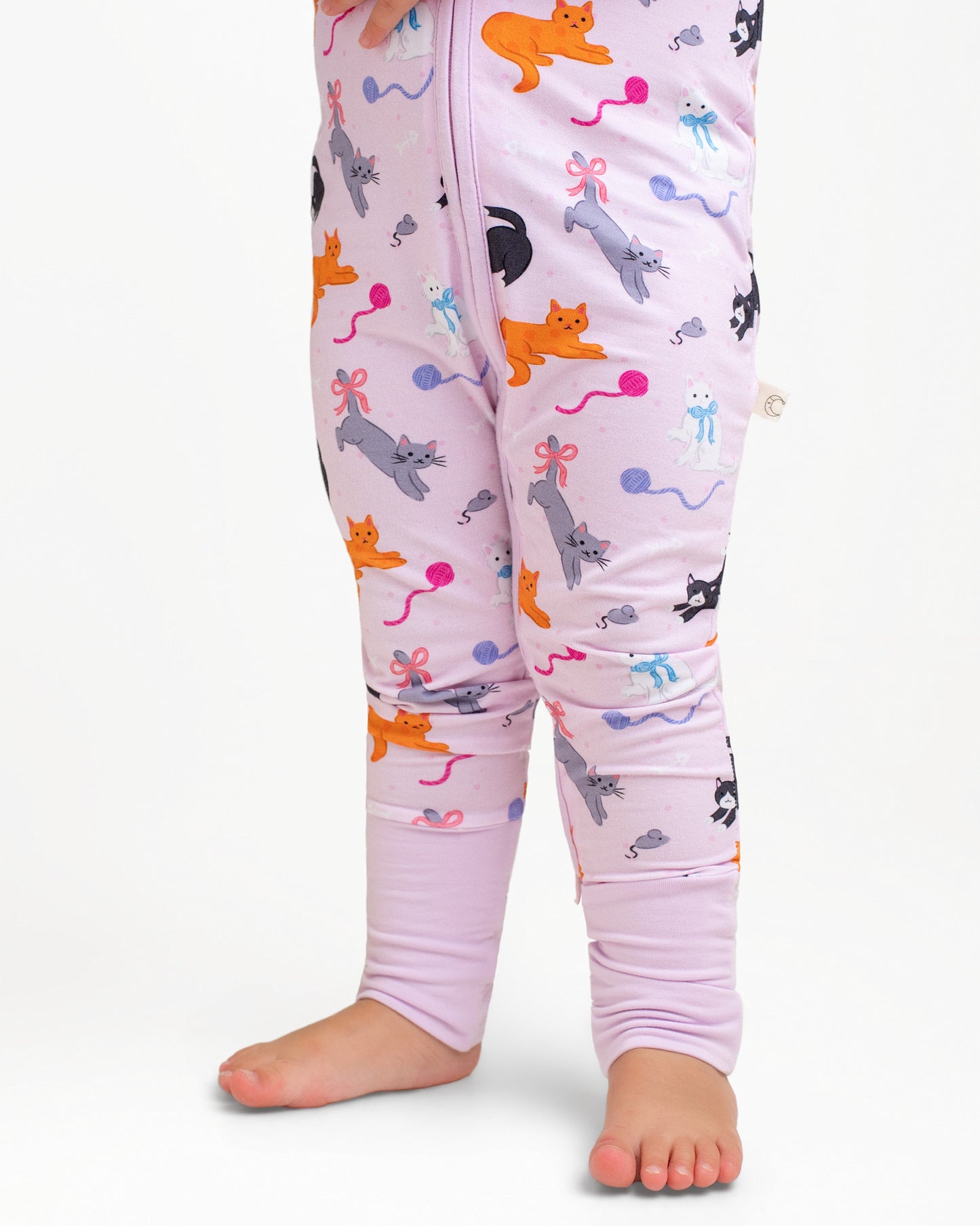 Cats & Bows Zip Romper