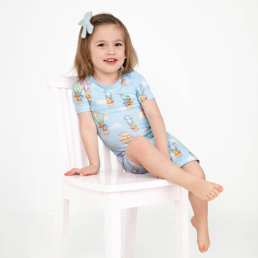 Bear In The Air Two-Piece Short Sleeve & Shorts Set
