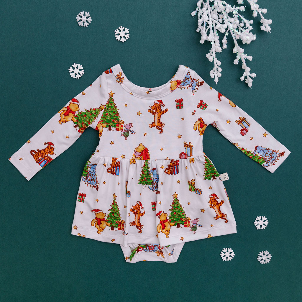 Beary Merry Christmas Twirl Dress with bodysuit