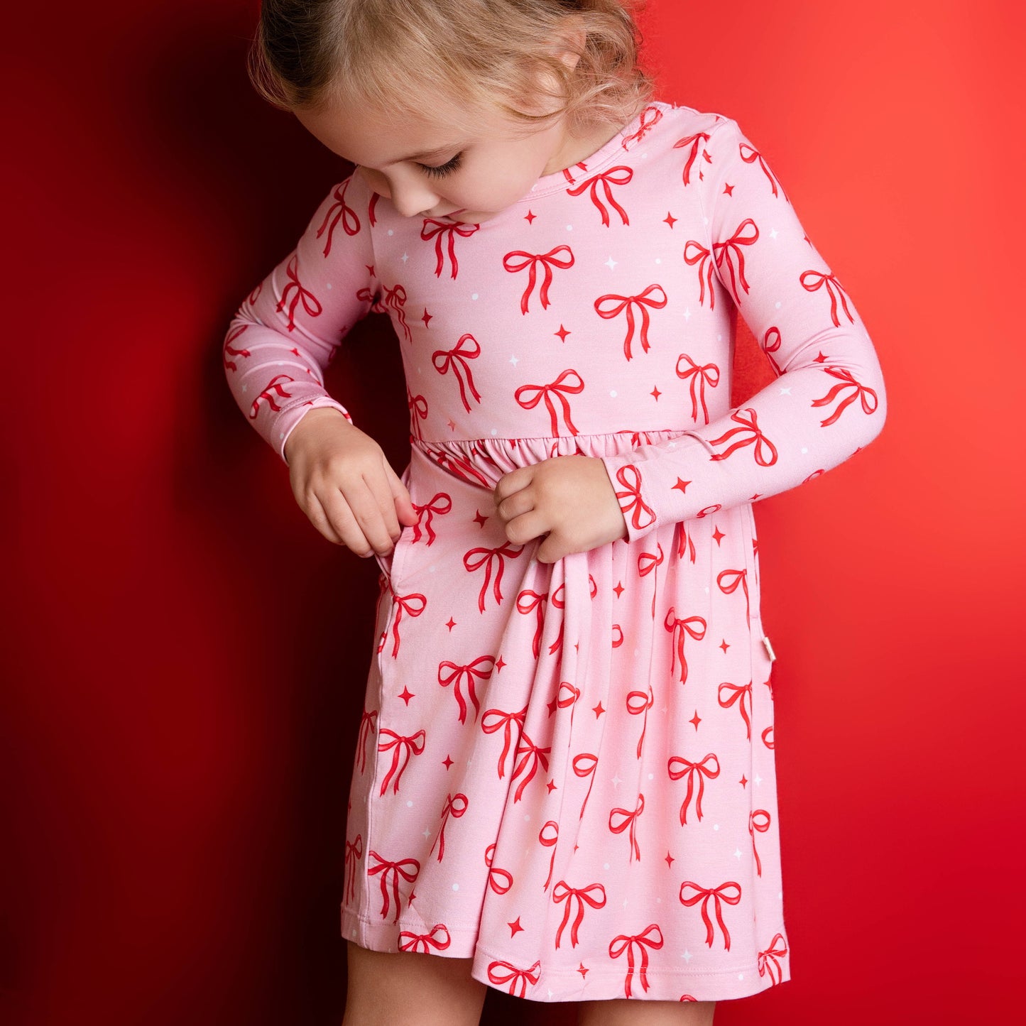 Starry Bows Twirl Dress