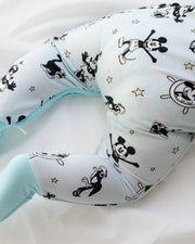 Steamboat Willie Blue Zip Romper