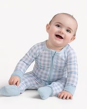 Bluebell Gingham Zip Romper
