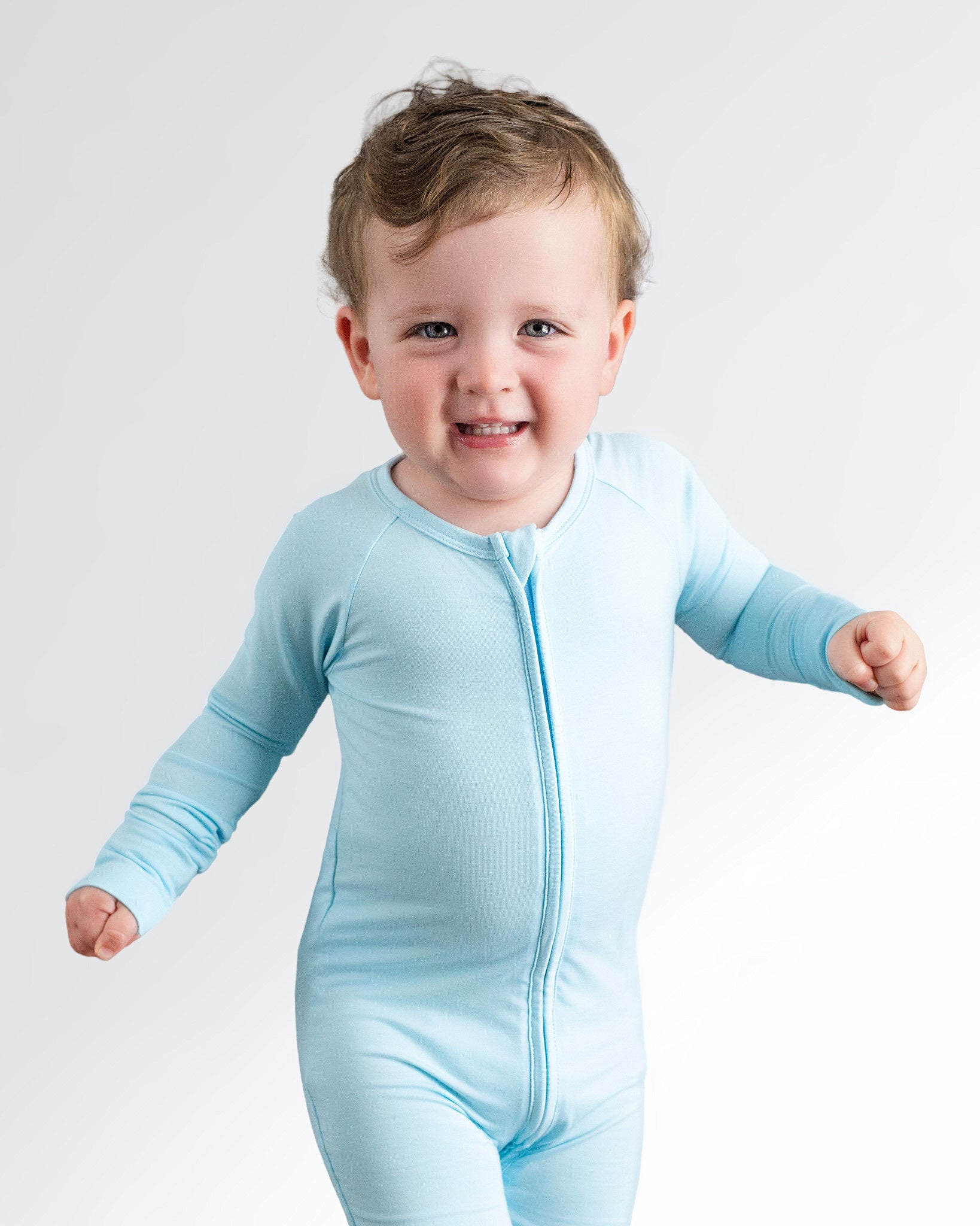 Sky Blue Zip Romper