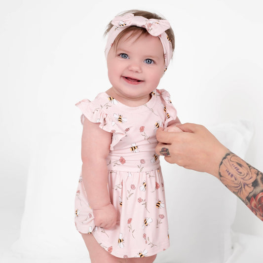 Blooming Bee Twirl Dress with bodysuit