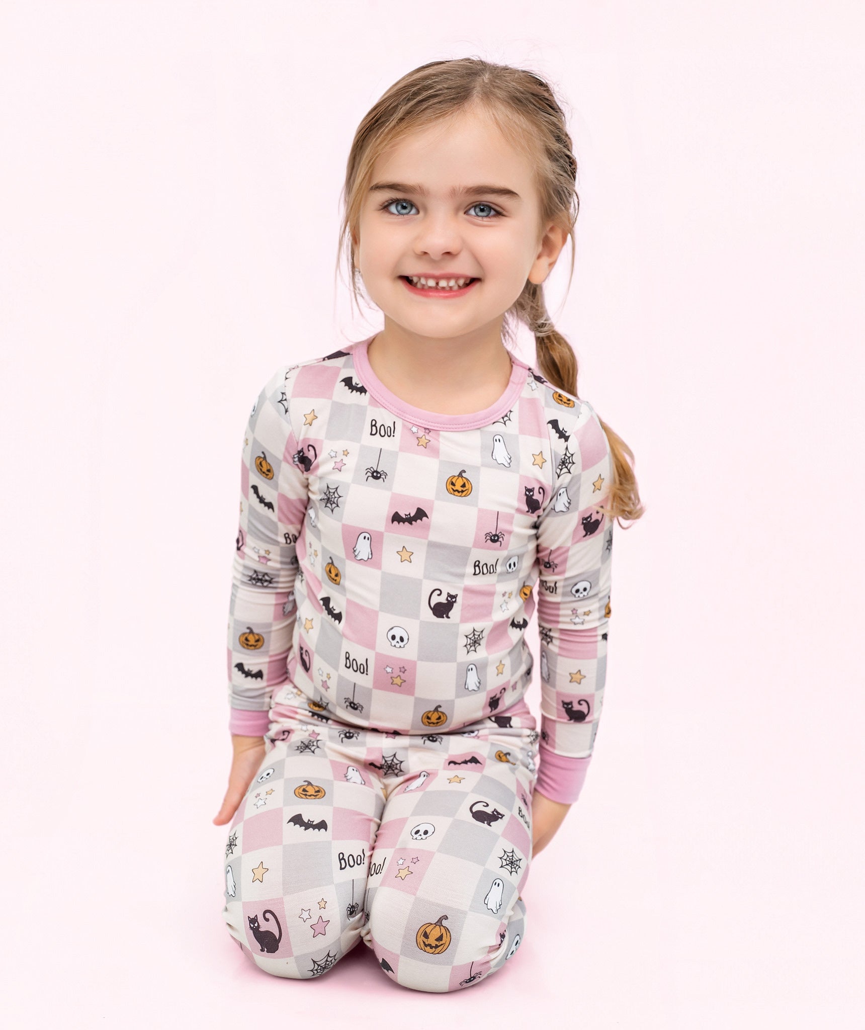 Spooky Checkers Pink Two-piece -PRE ORDER SHIPS 9/10