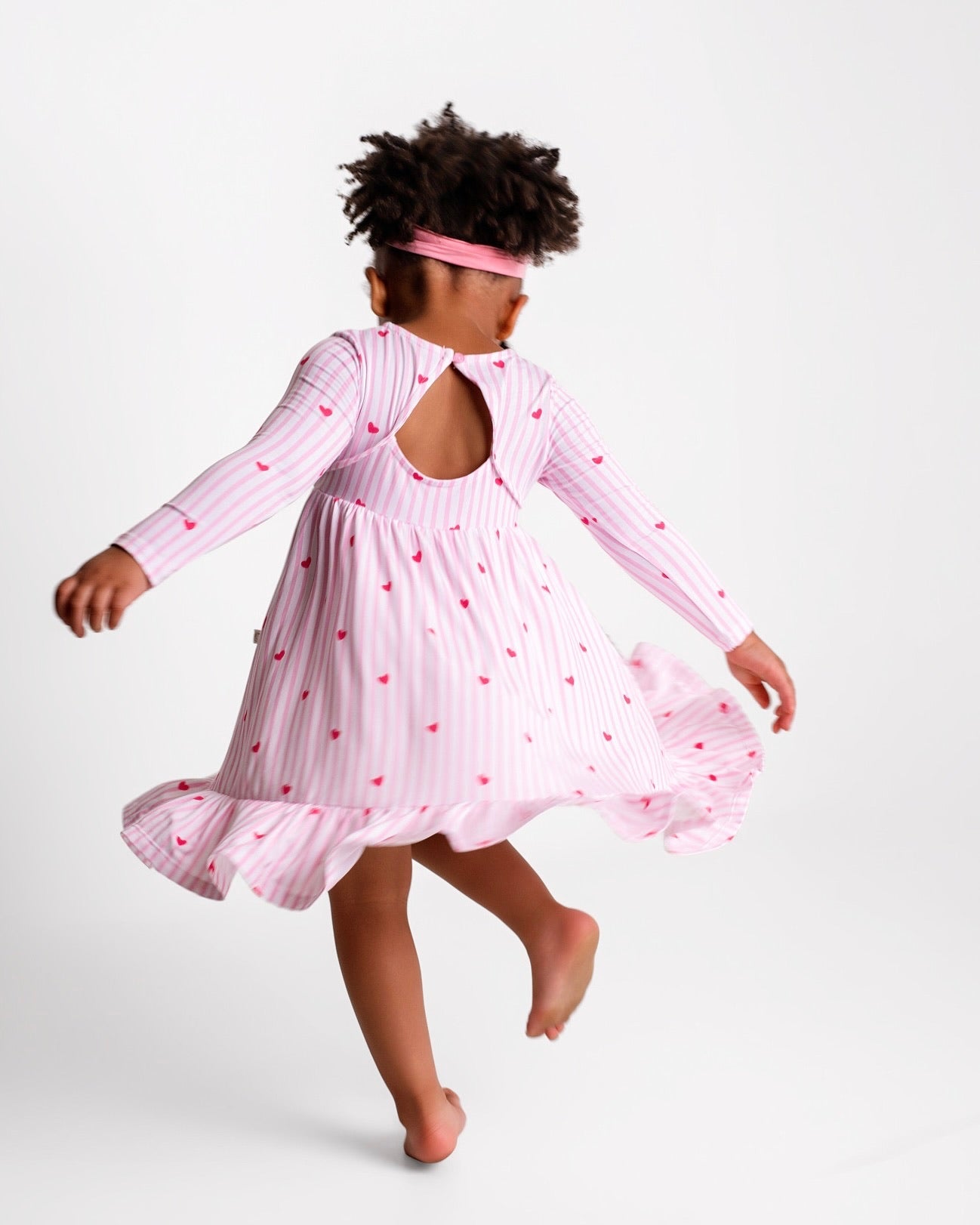 Tiny Heart Pink Twirl Dress