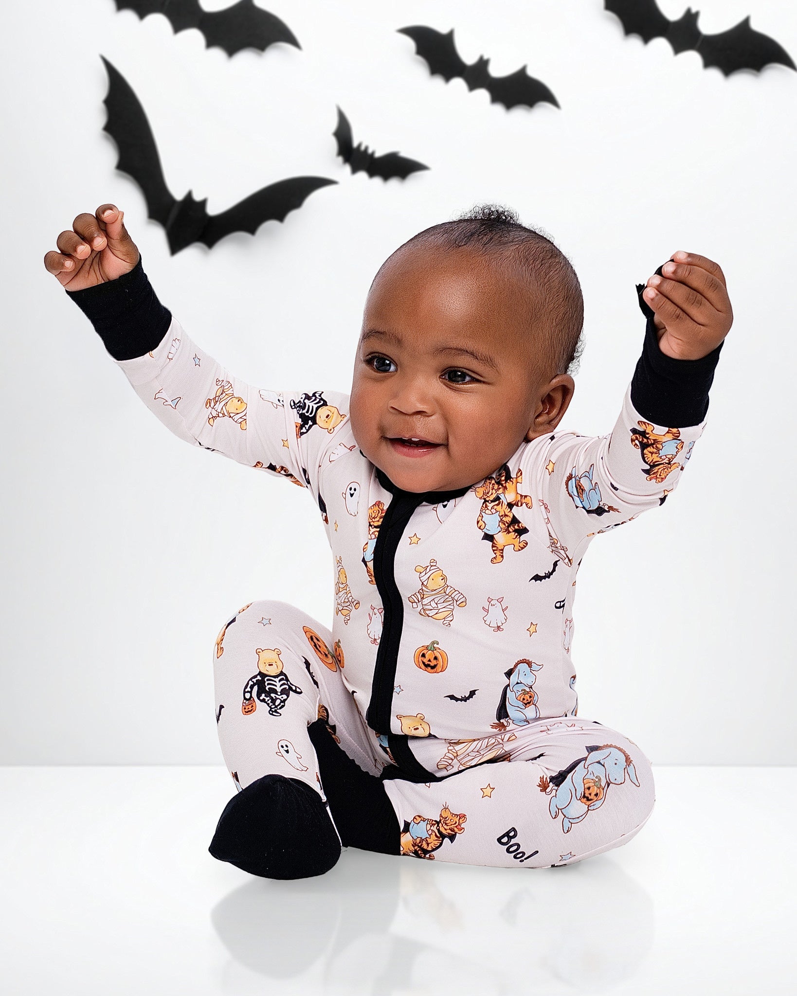Boo Bear Zip Romper - PRE ORDER SHIPS 9/10