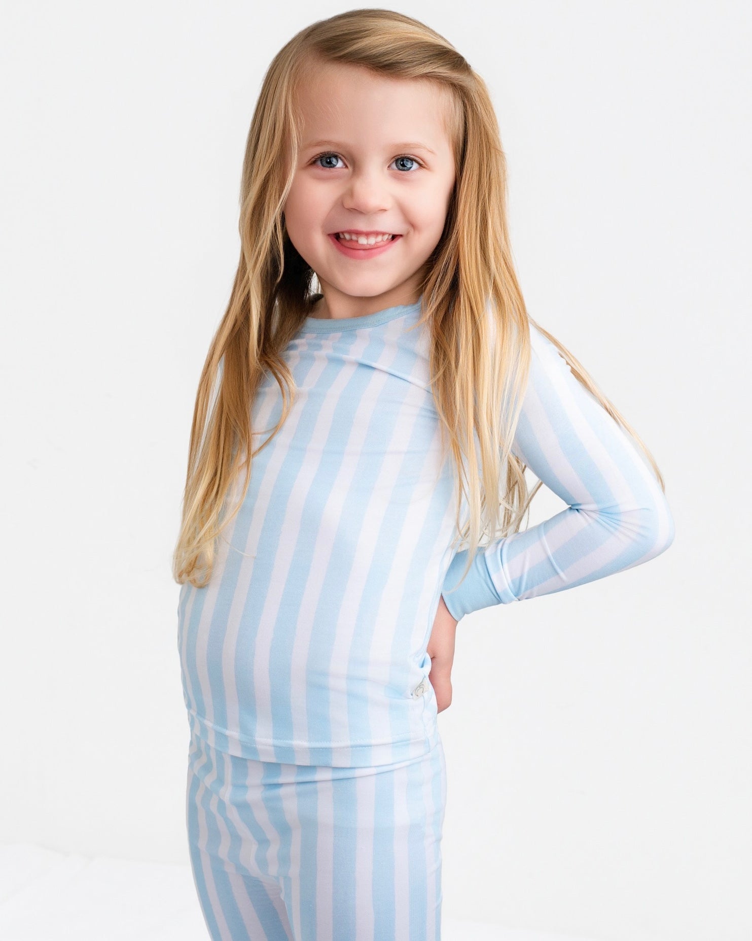 Cotton Candy Blue Stripe Two piece