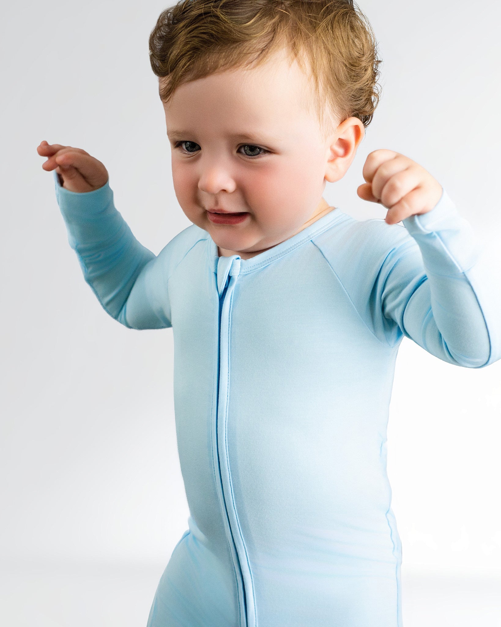 Sky Blue Zip Romper
