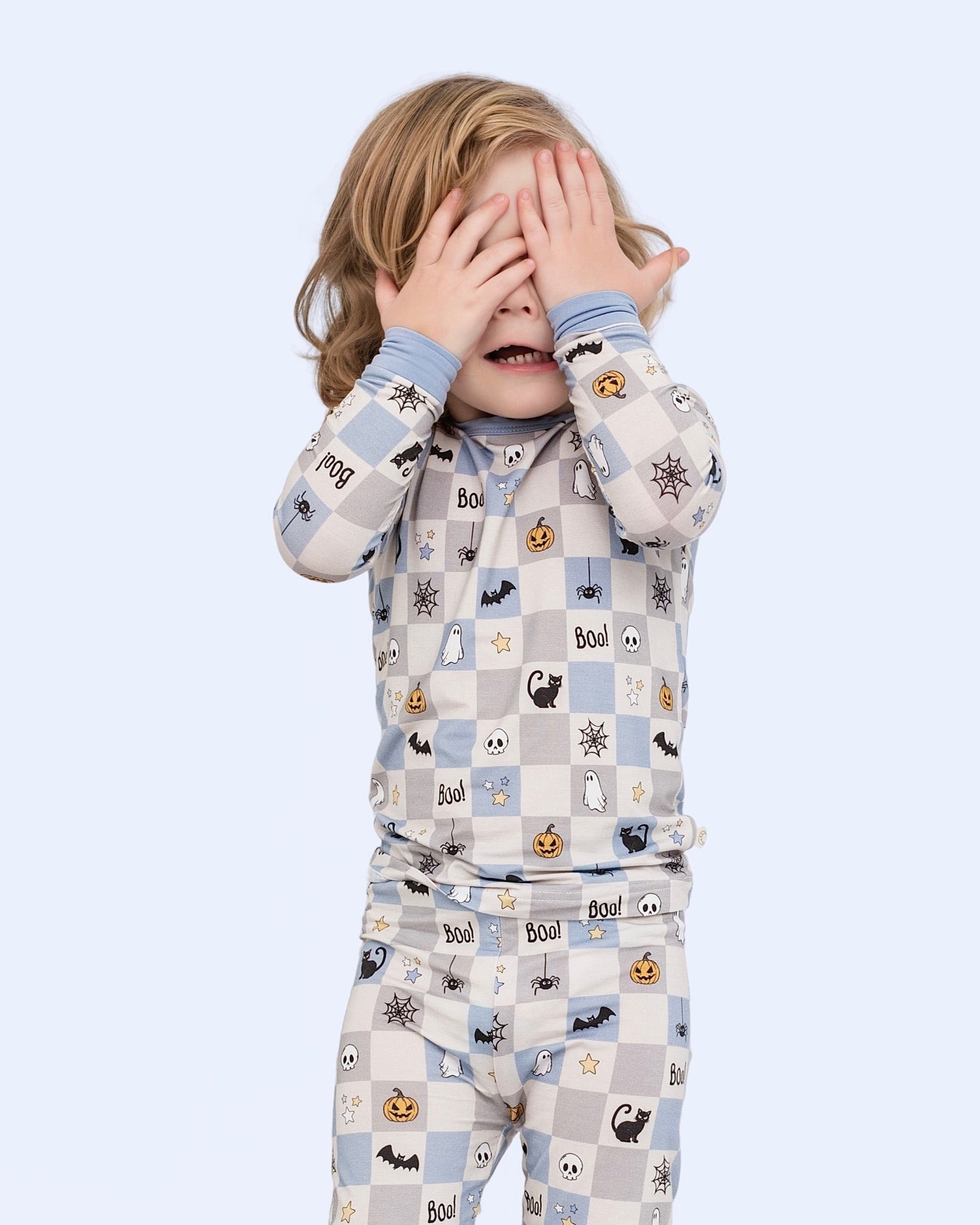 Spooky Checkers Blue Two-piece-PRE ORDER SHIPS 9/10