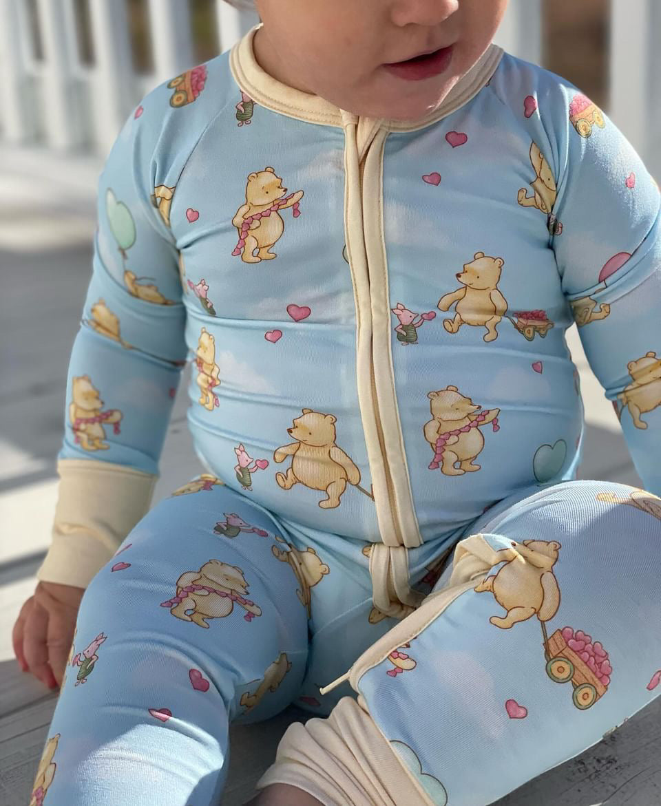 Friends Forever Zip Romper – Dreamy Bamboo - Main Image