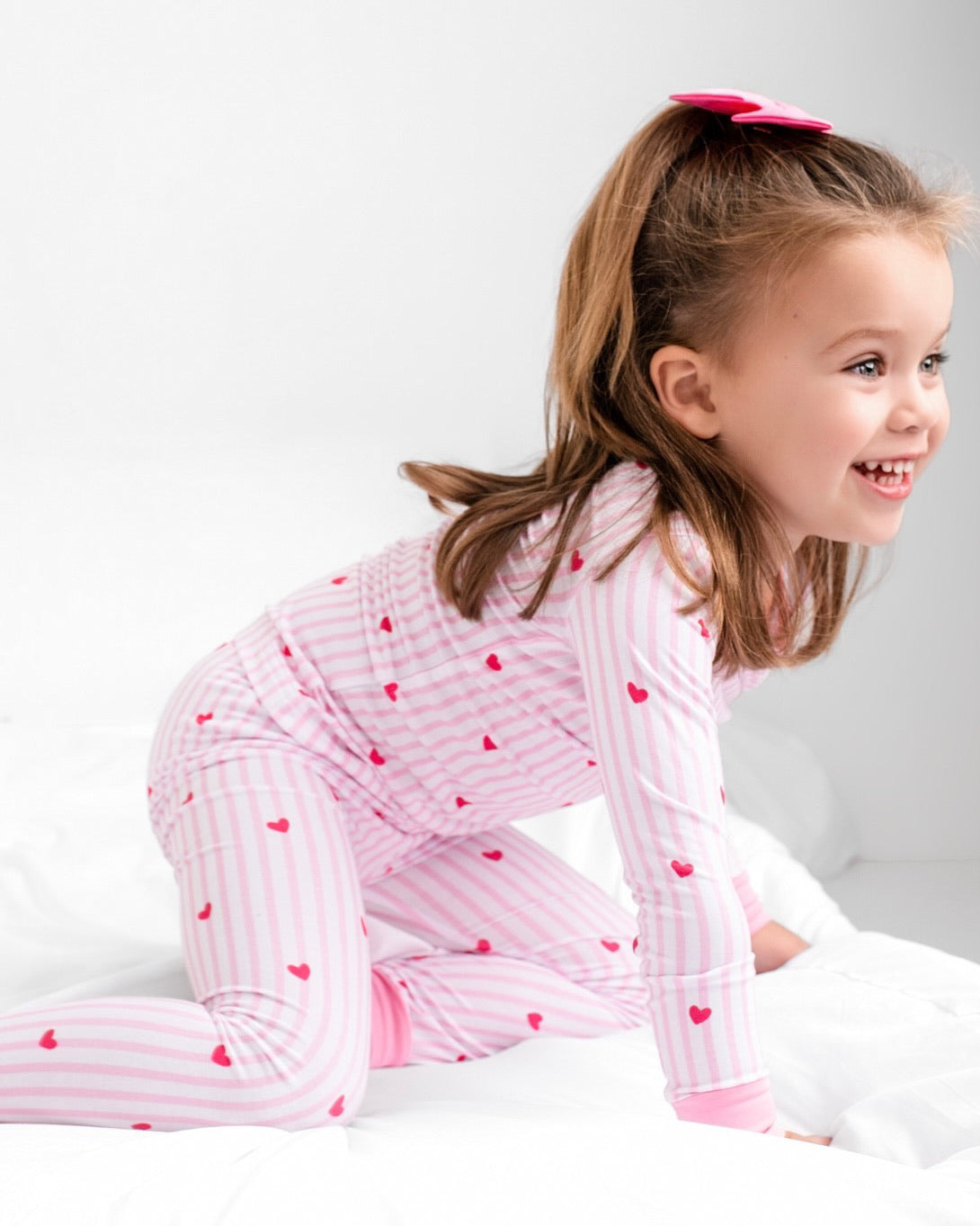 Tiny Hearts Pink Two piece