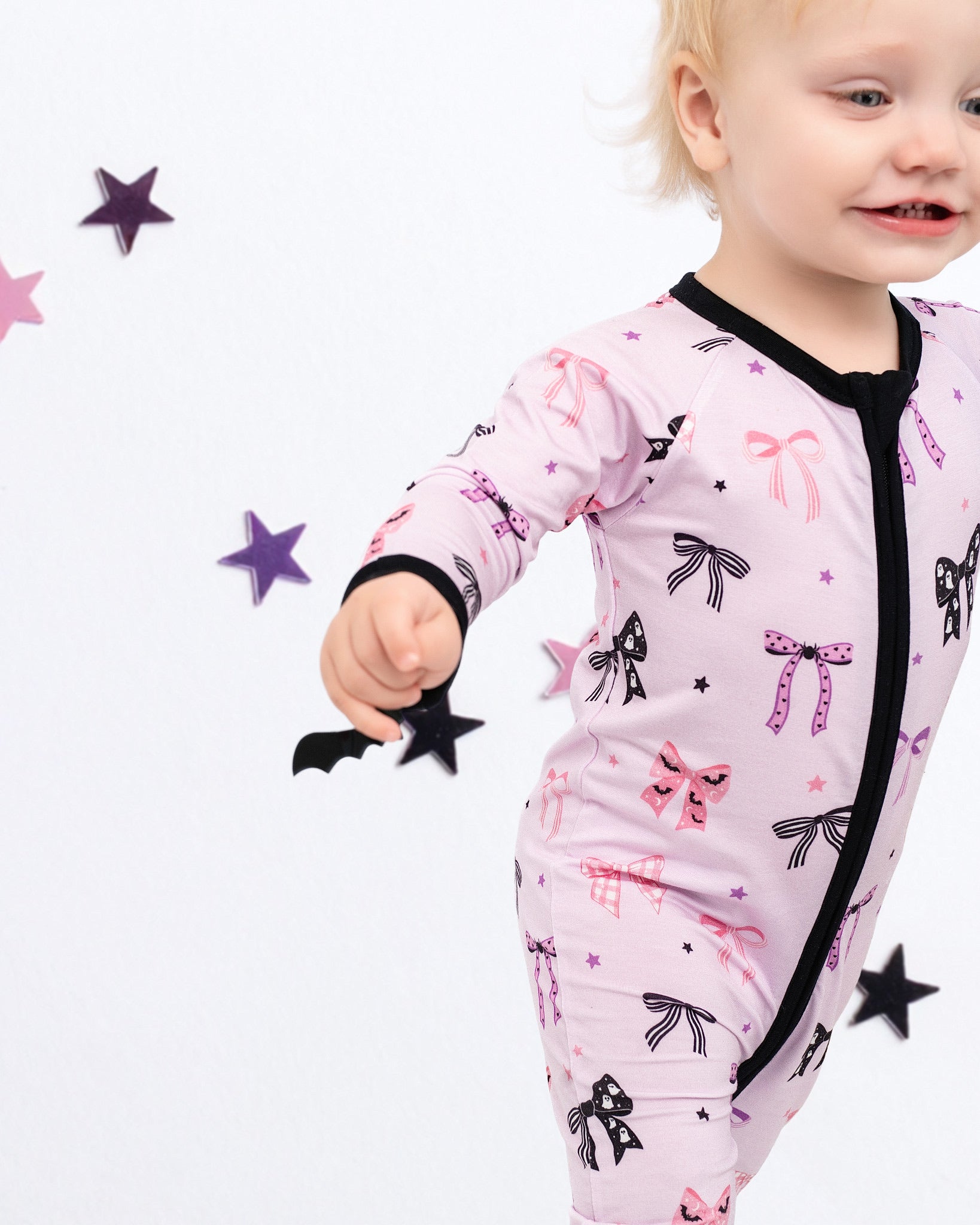 Bewitched Bows Zip Romper -PRE ORDER SHIPS 9/10