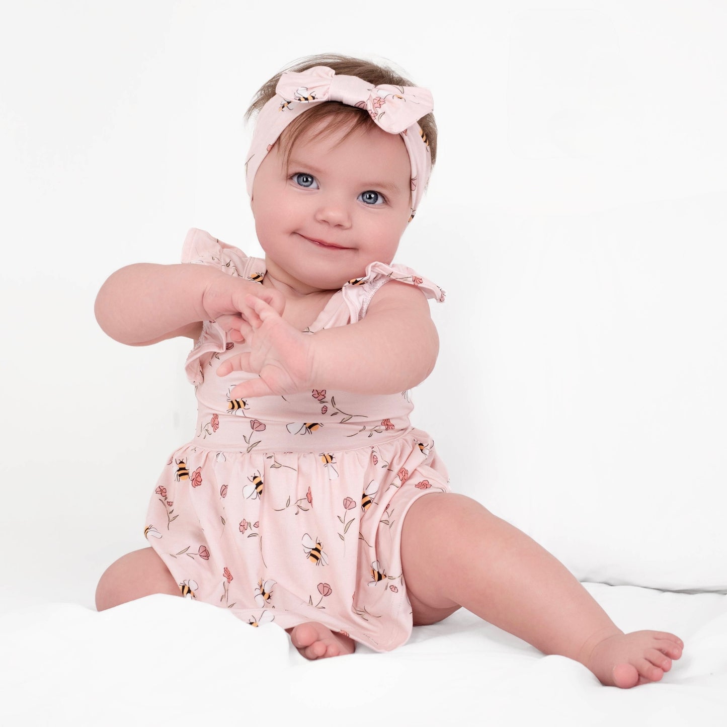 Blooming Bee Twirl Dress with bodysuit