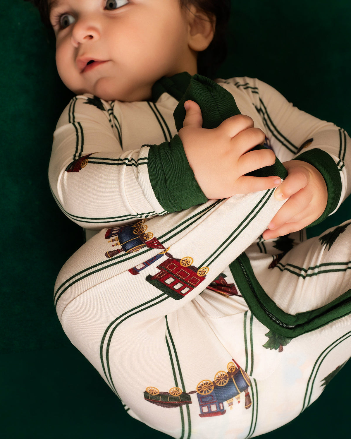 Christmas Express Zip Romper