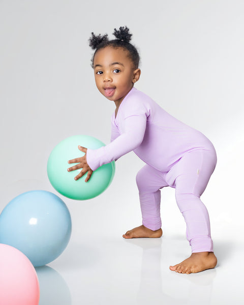 Lilac Zip Romper – Dreamy Bamboo
