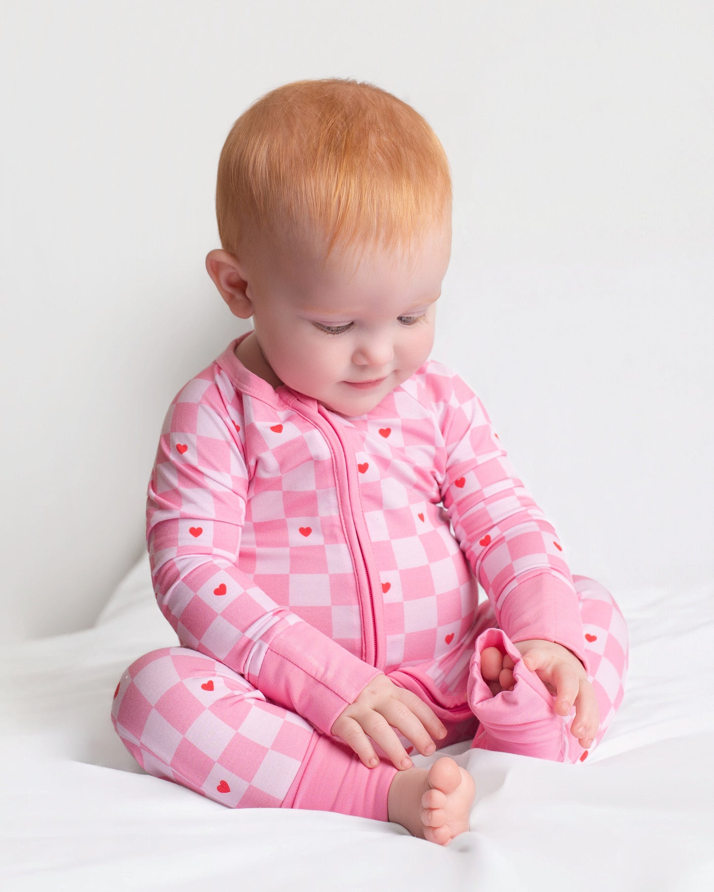 Checkered Love Zip Romper