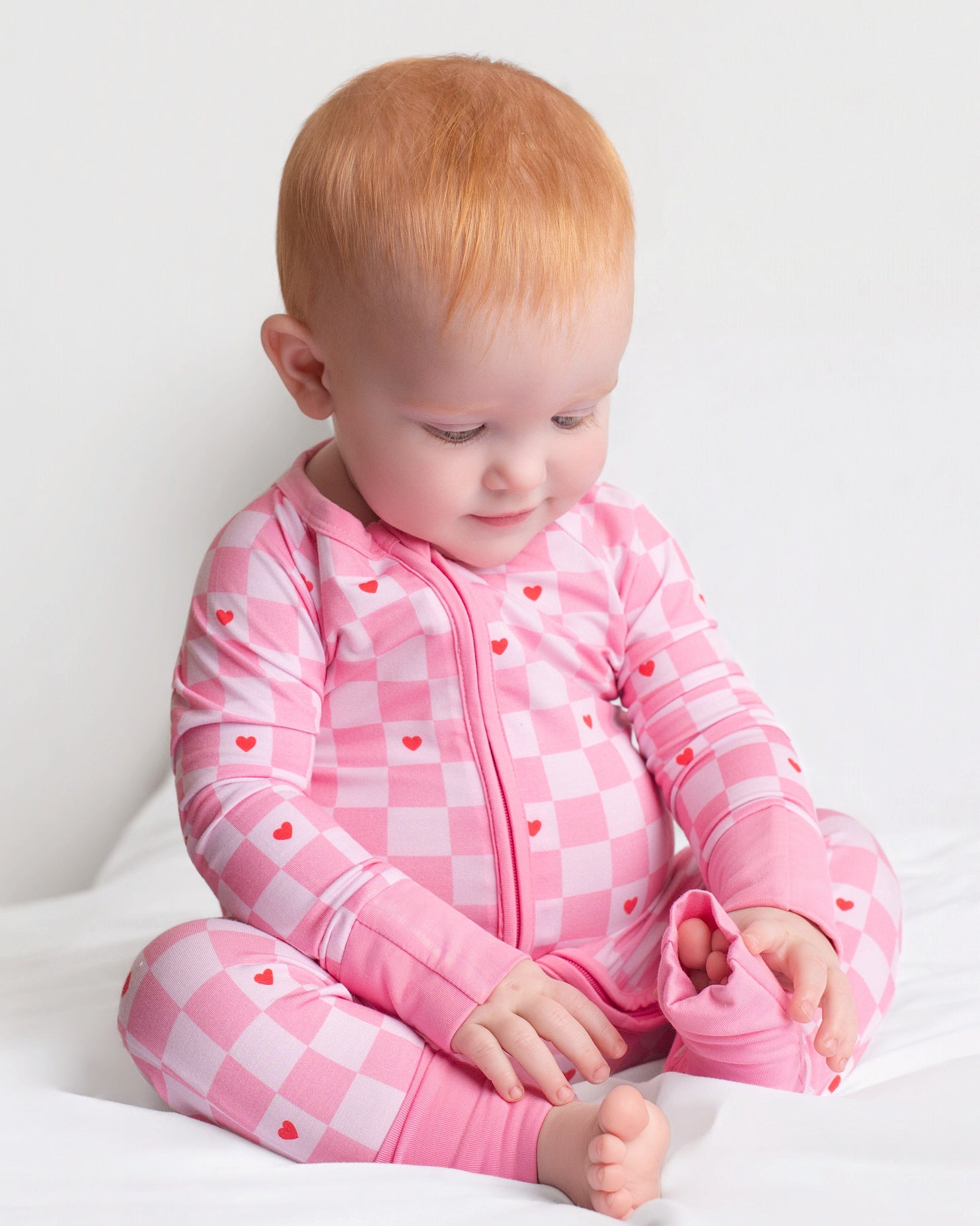 Checkered Love Zip Romper