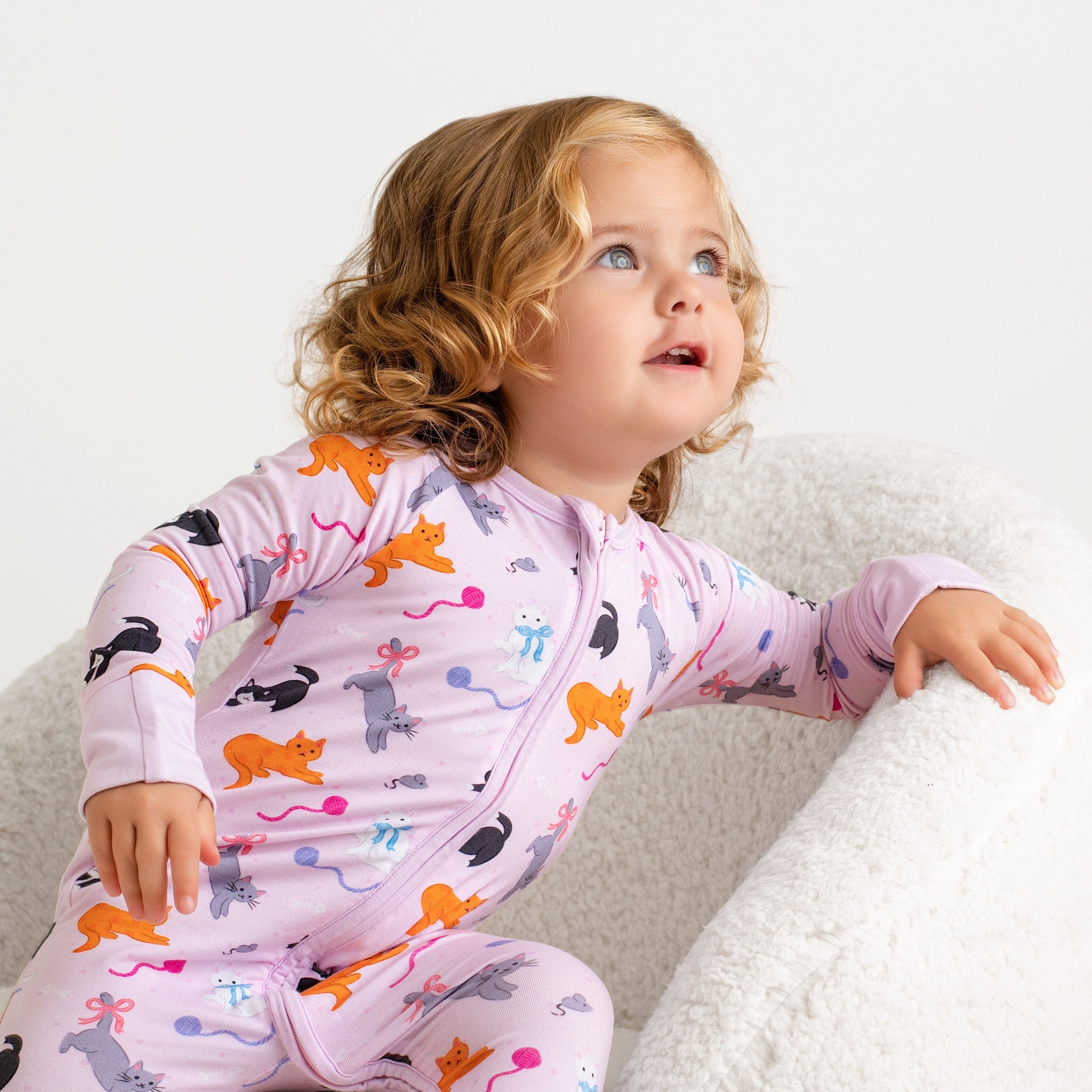 Cats & Bows Zip Romper