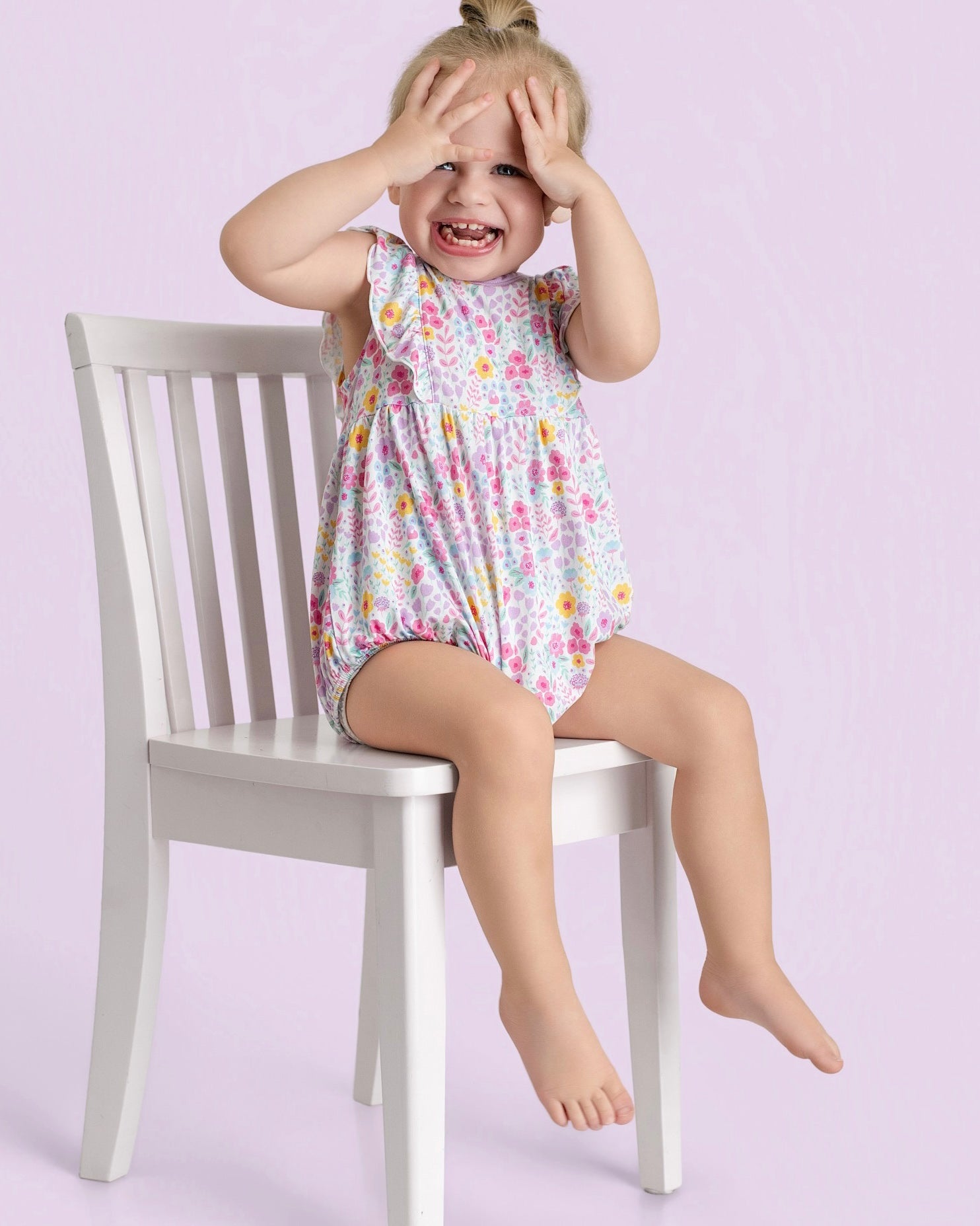 Lavender Bloom Bubble Romper