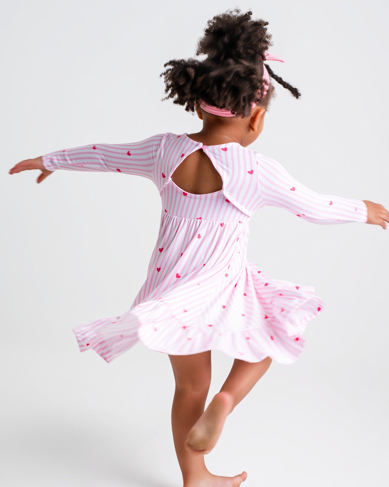 Tiny Heart Pink Twirl Dress