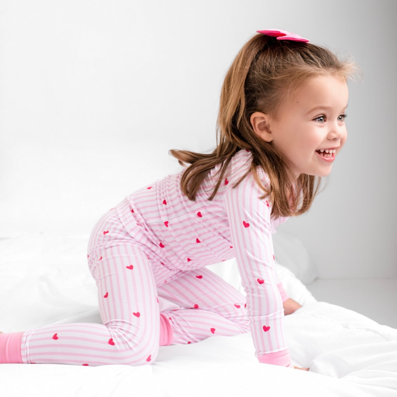 Tiny Hearts Pink Two piece