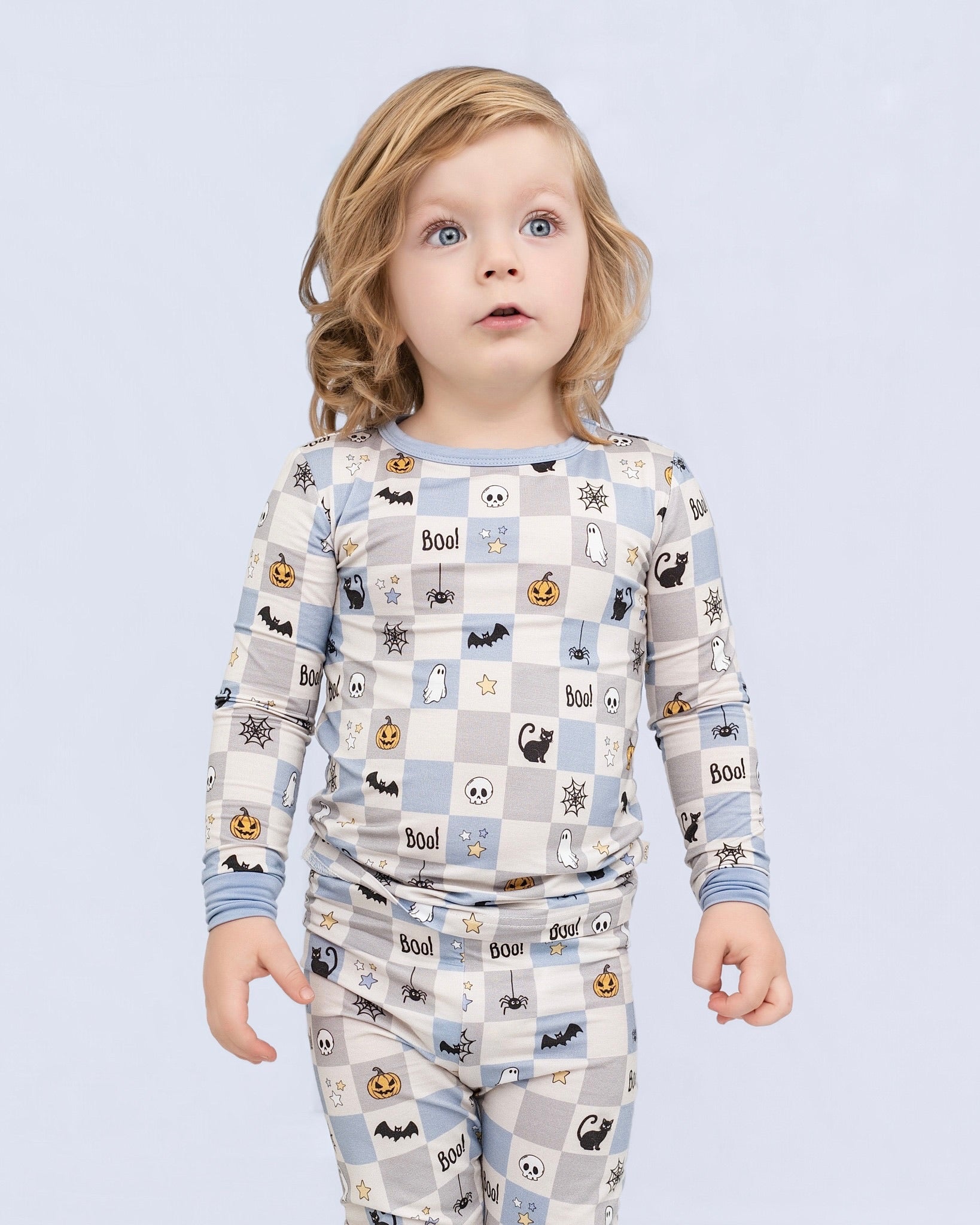 Spooky Checkers Blue Two-piece-PRE ORDER SHIPS 9/10
