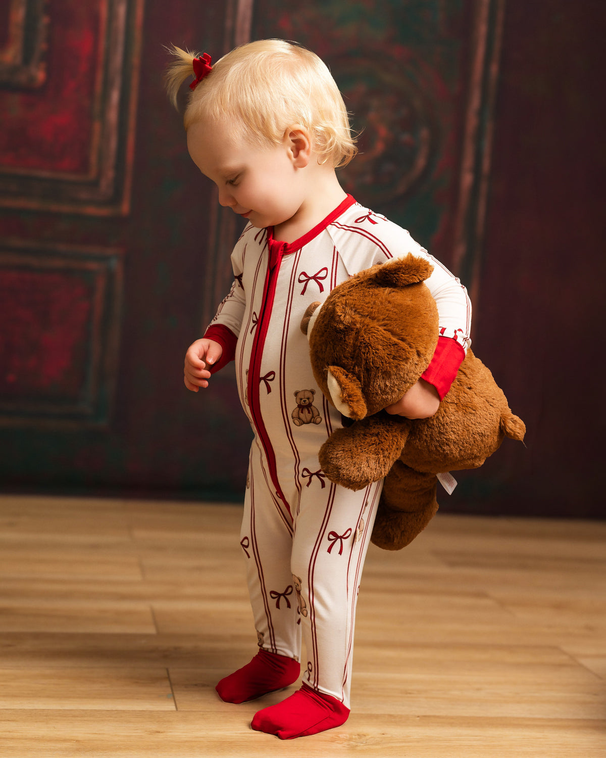 Holiday Bears Zip Romper