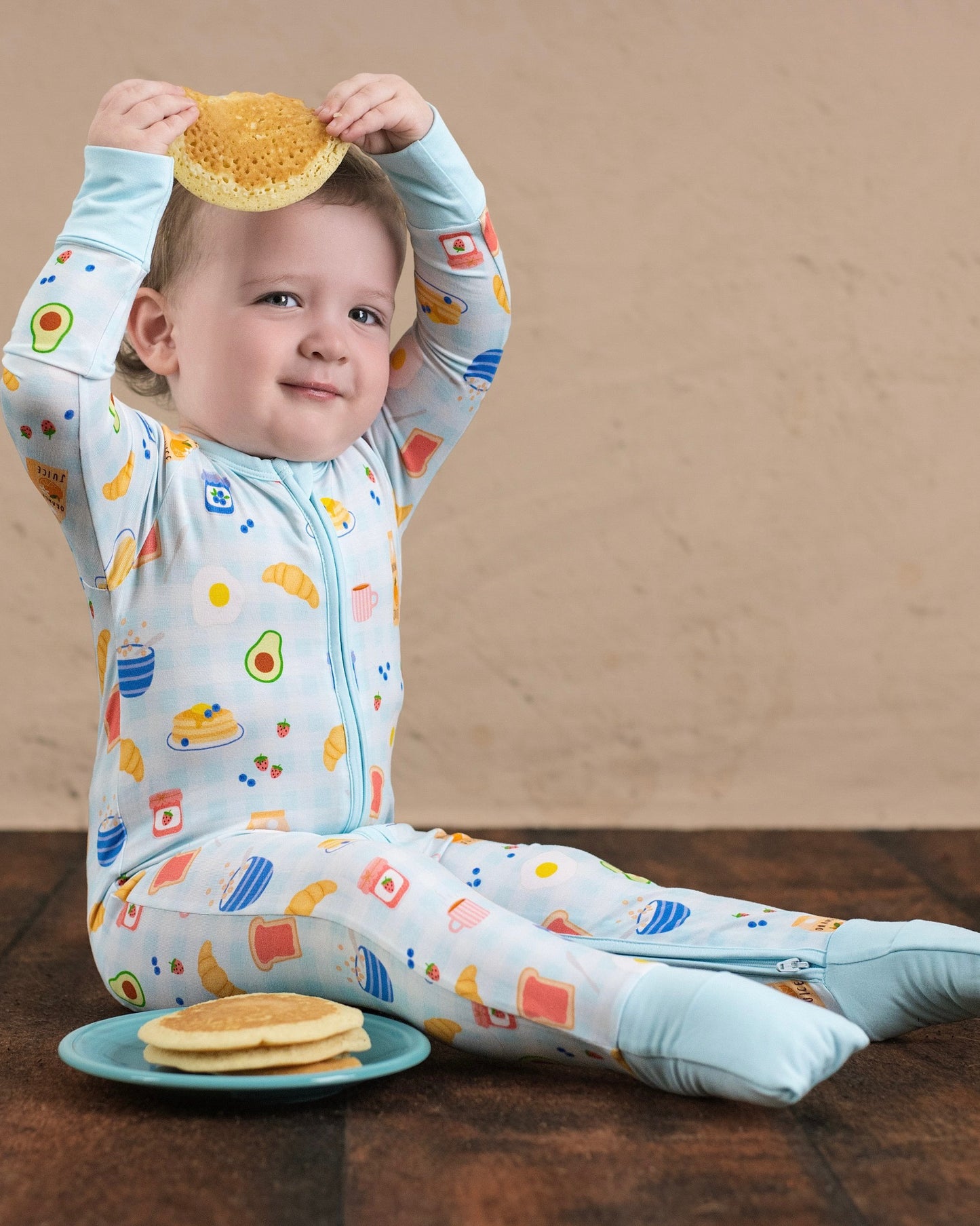 Breakfast Buddies Zip Romper