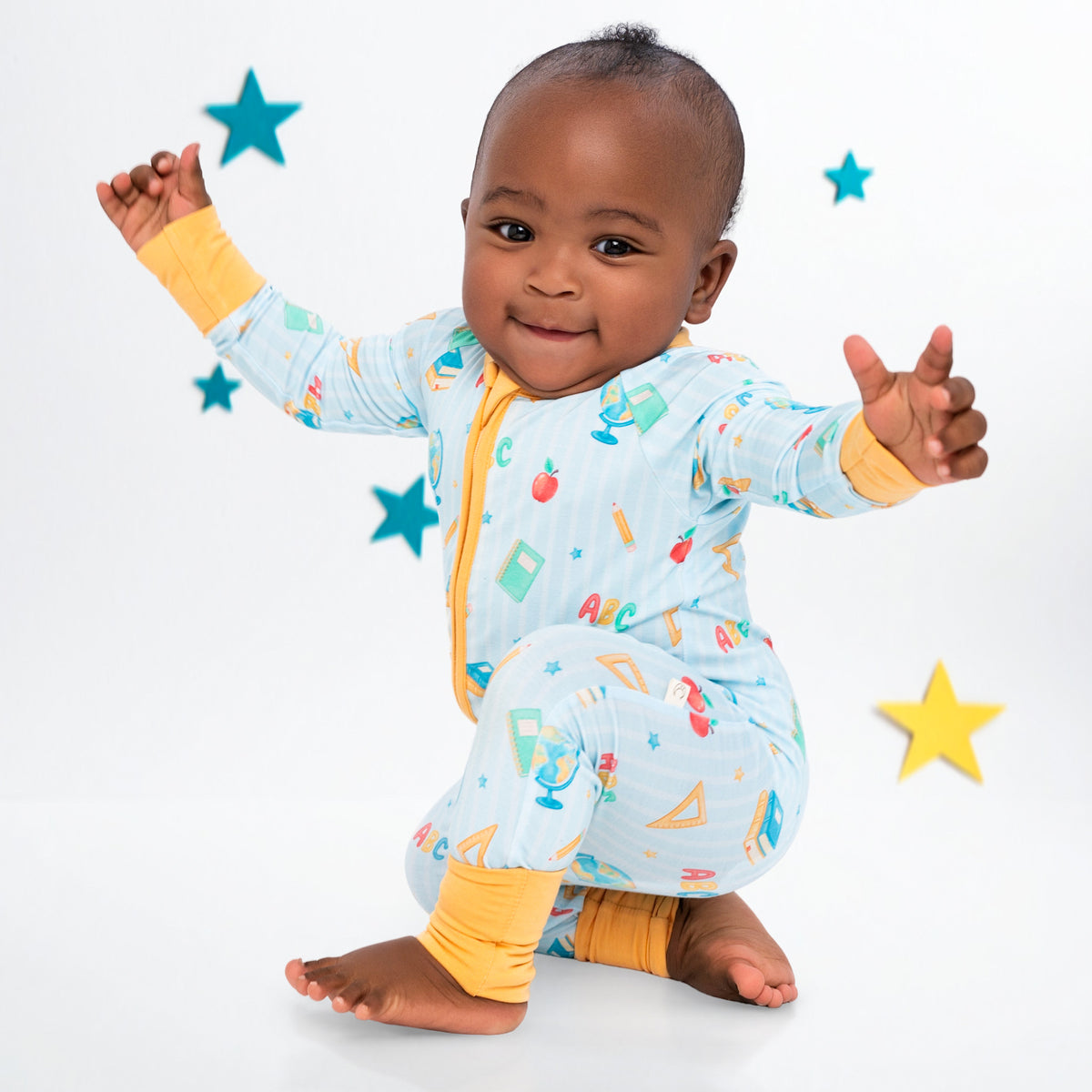 School Days Zip Romper