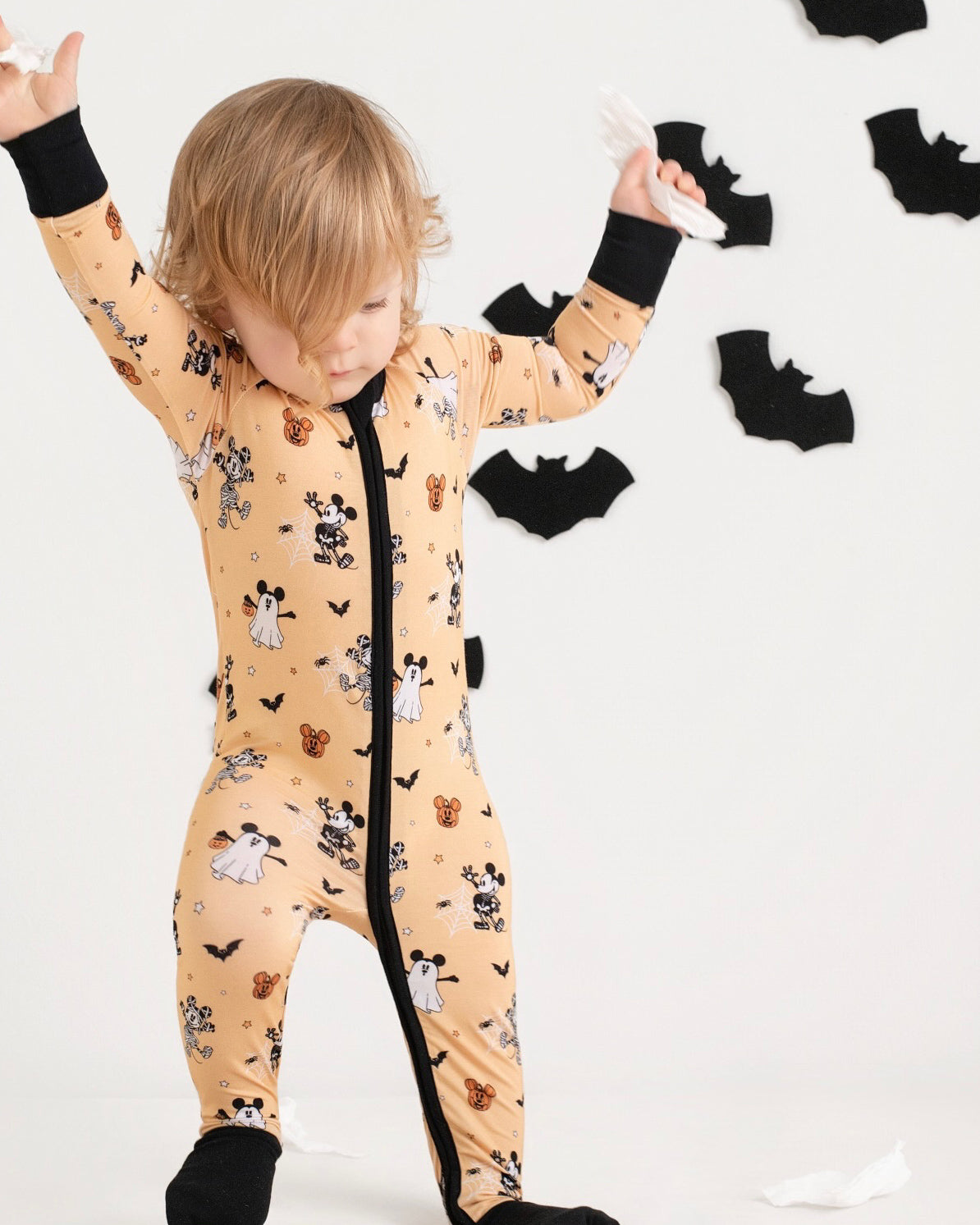 Spooky Mouse Zip Romper - PRE ORDER SHIPS 9/10