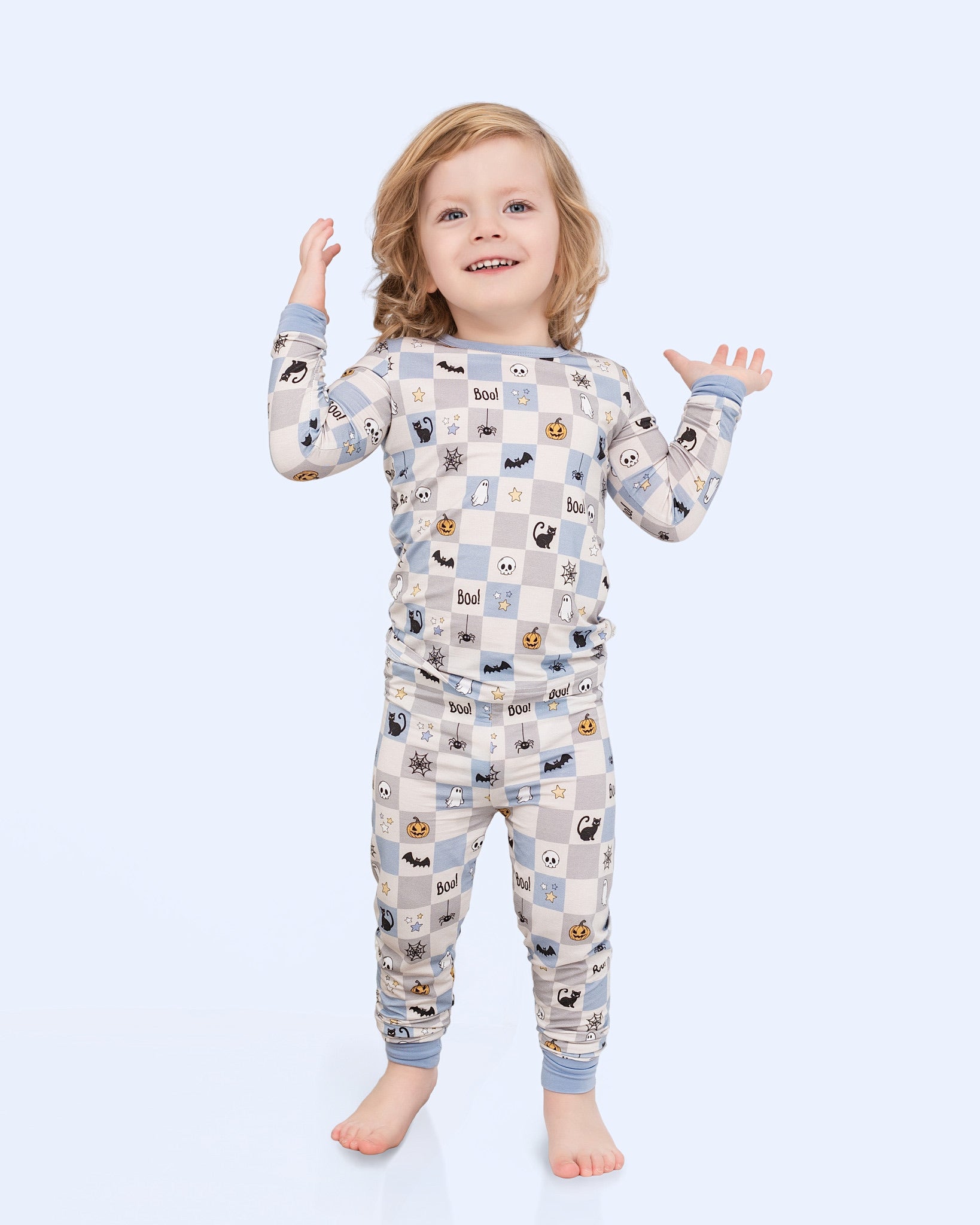 Spooky Checkers Blue Two-piece-PRE ORDER SHIPS 9/10