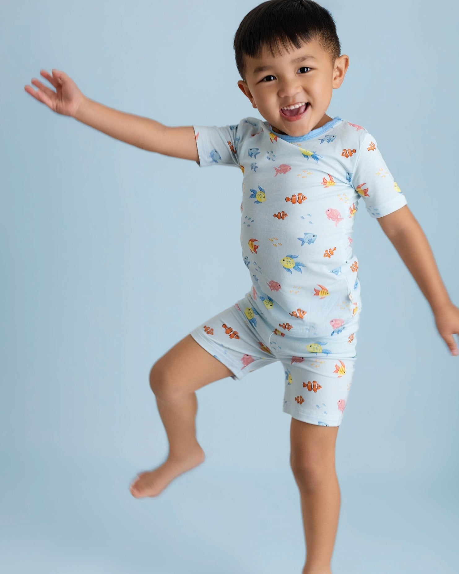 Bubblefin Two-Piece Short Sleeve & Shorts Set