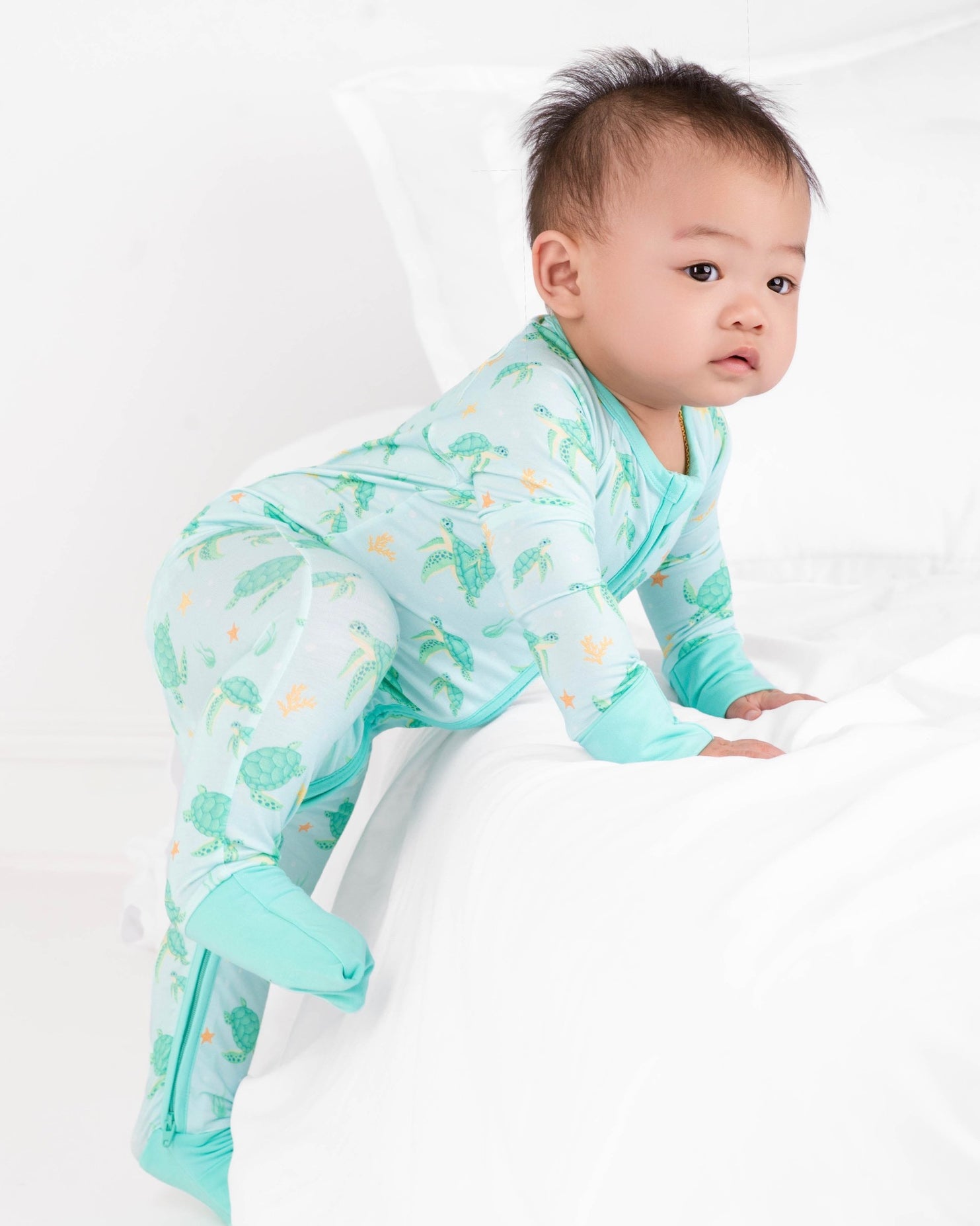 Dreamy Turtle Zip Romper