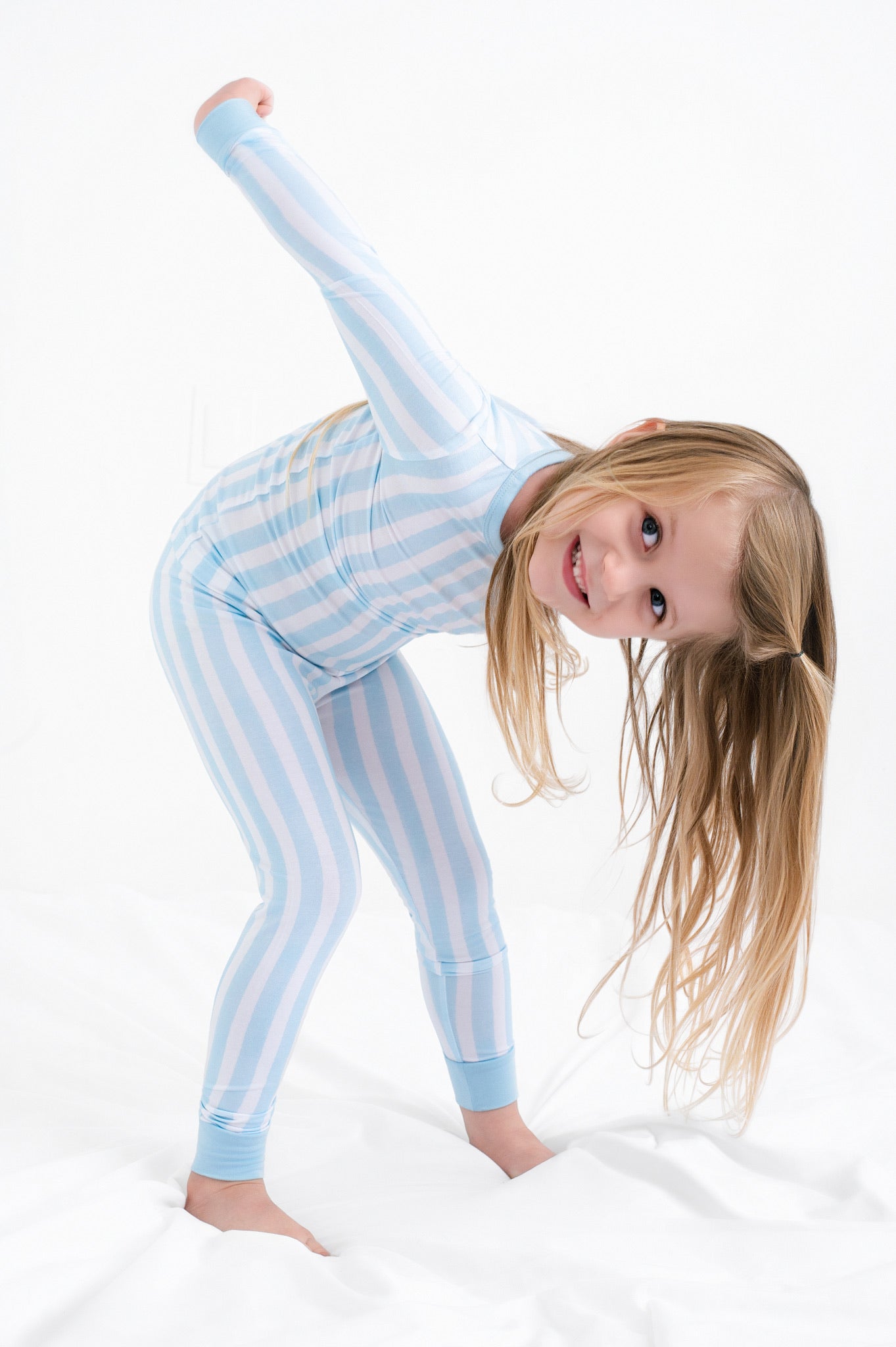 Cotton Candy Blue Stripe Two piece