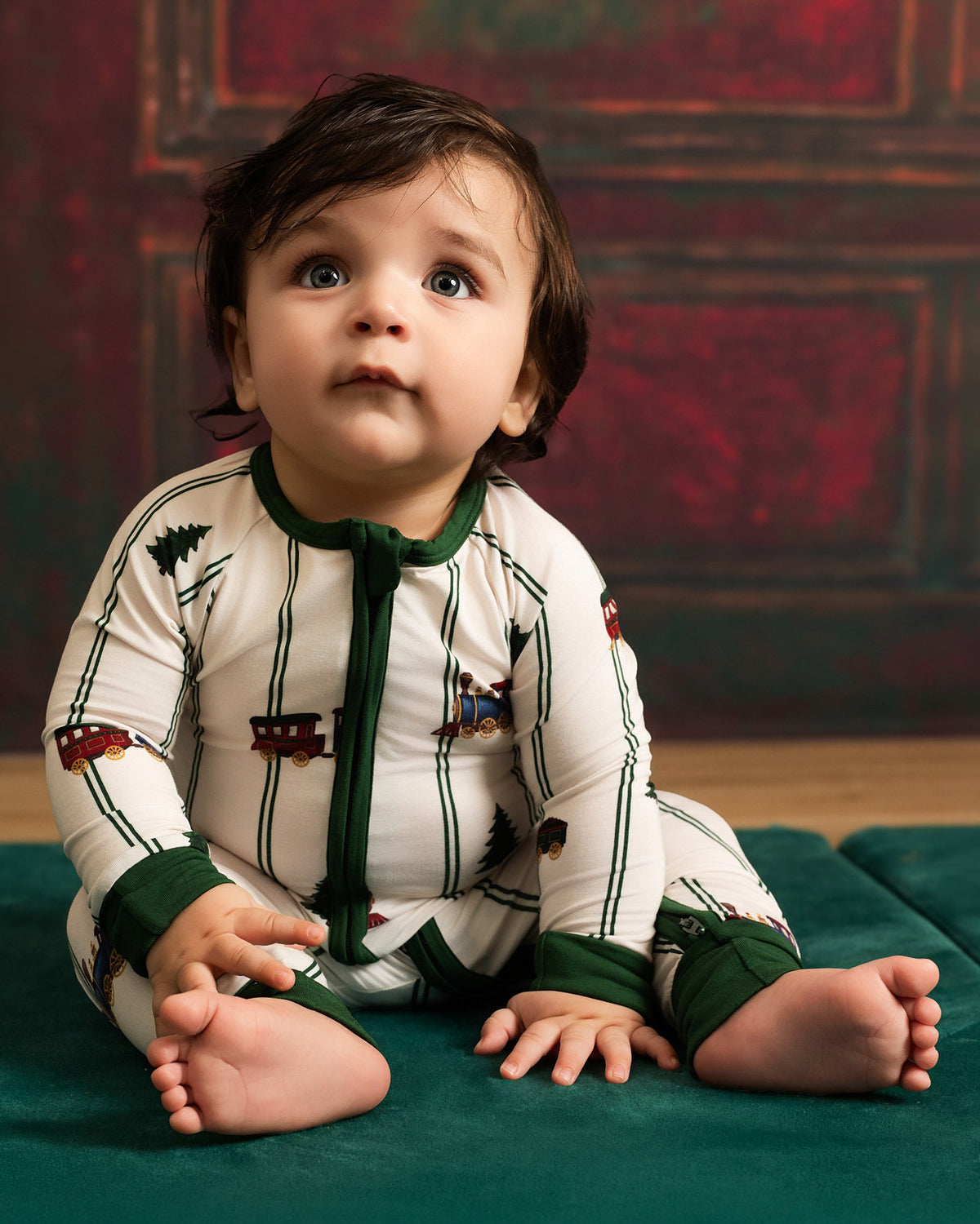 Christmas Express Zip Romper