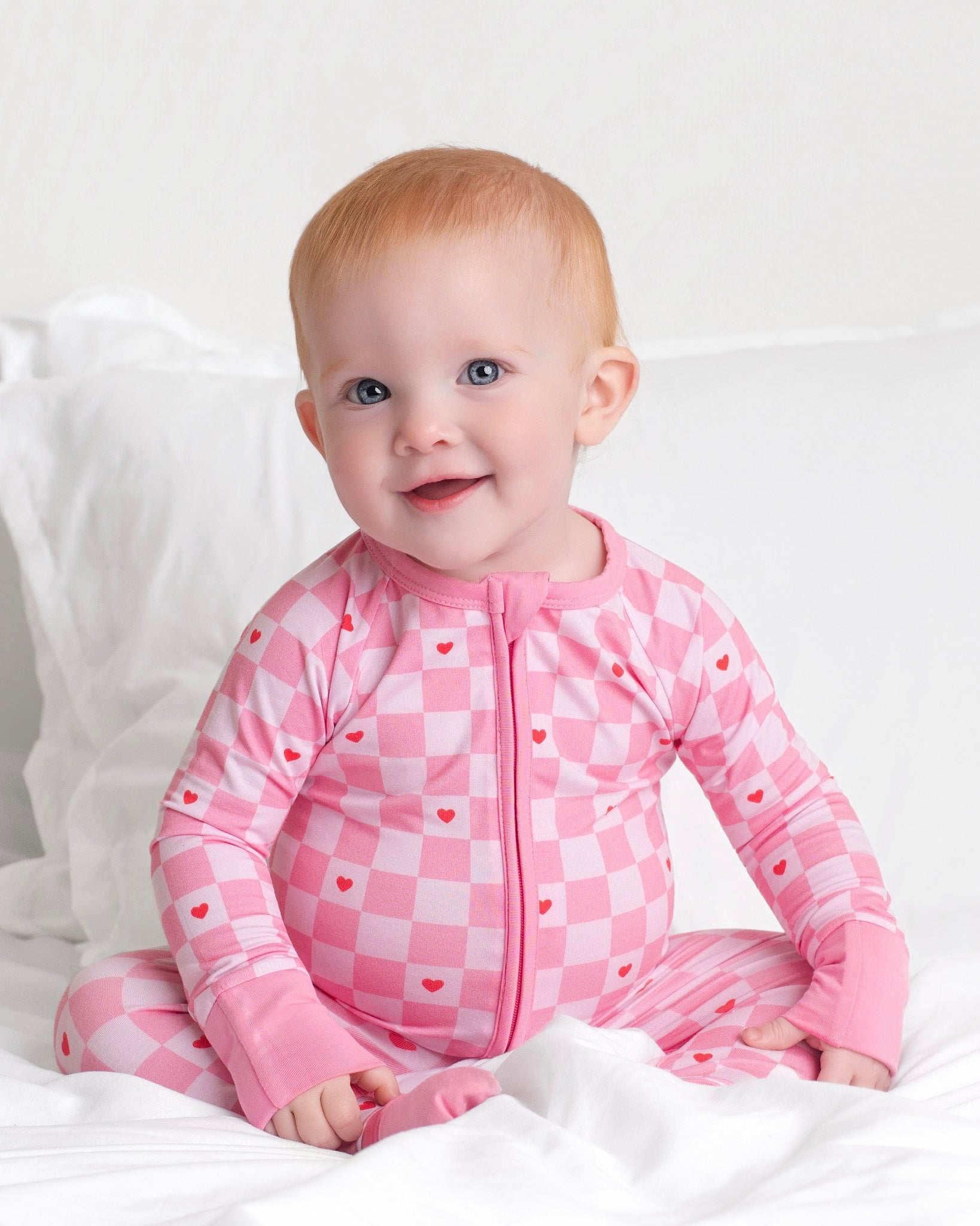 Checkered Love Zip Romper