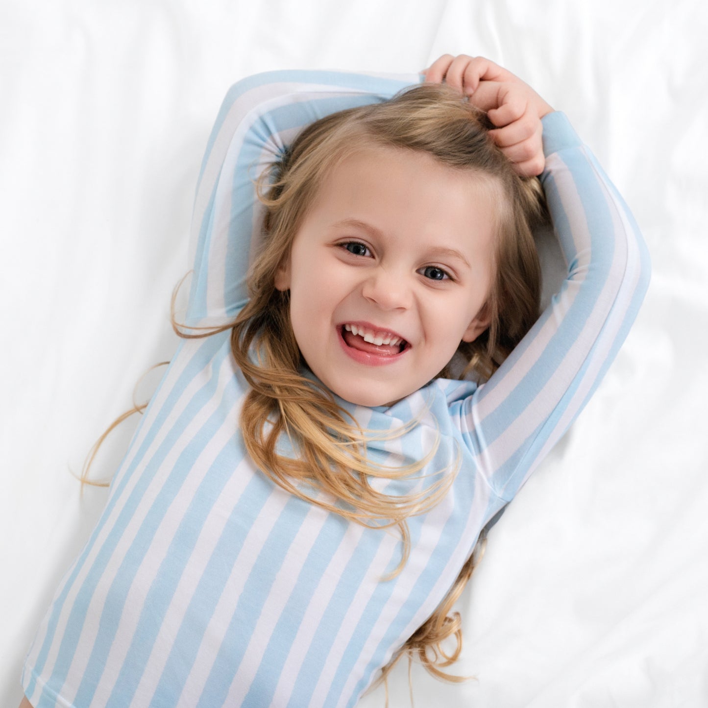 Cotton Candy Blue Stripe Two piece