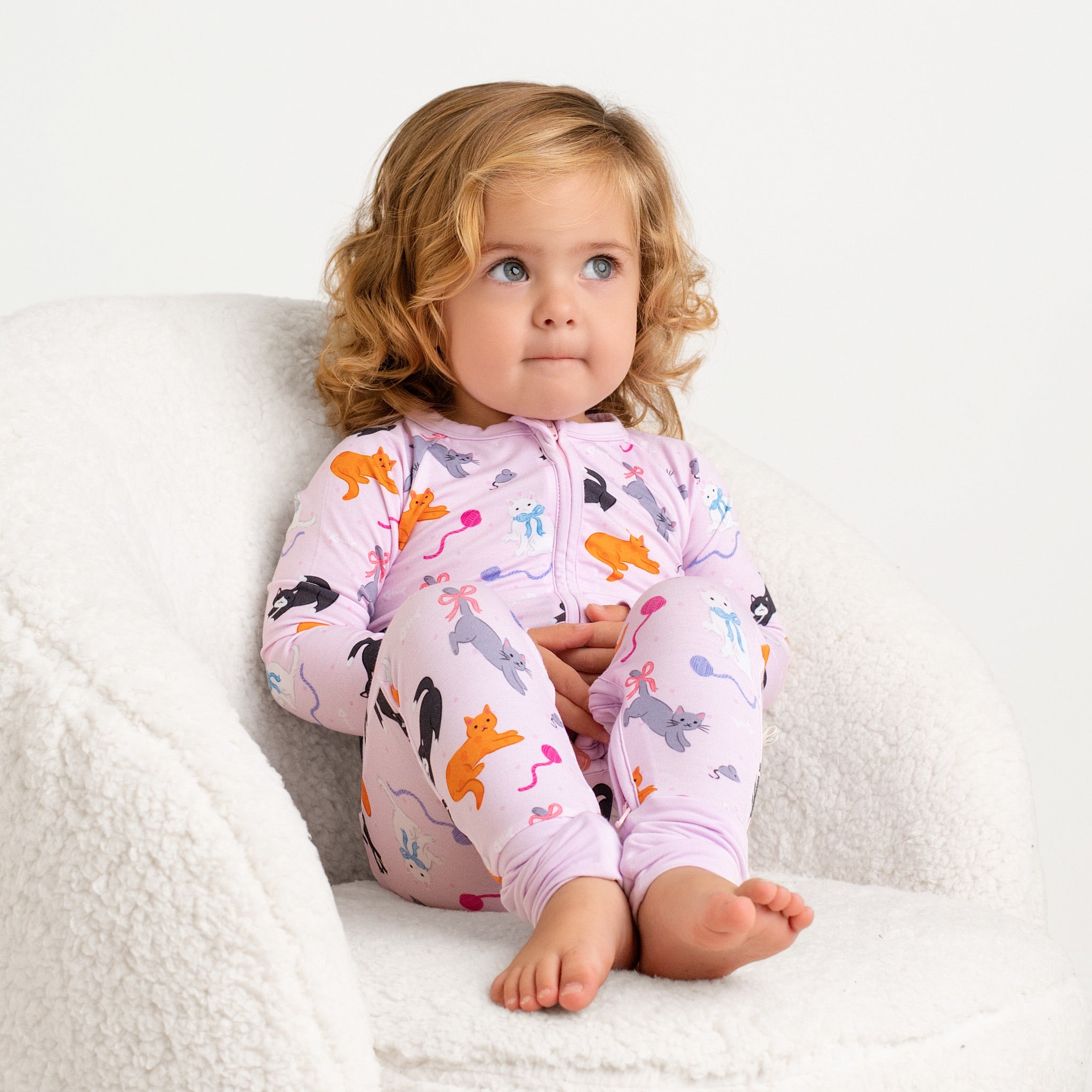 Cats & Bows Zip Romper