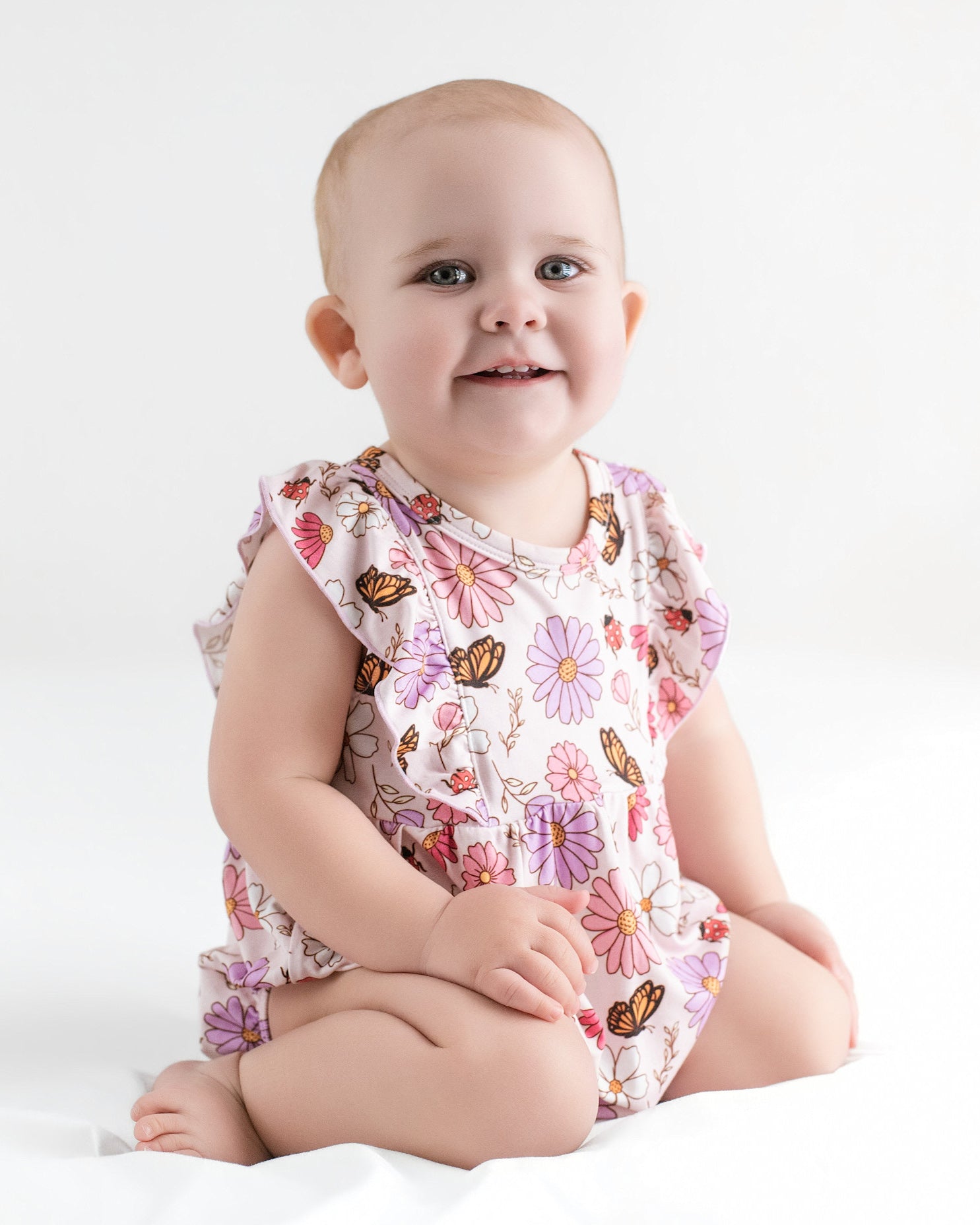 Butterfly Floral Bubble Romper